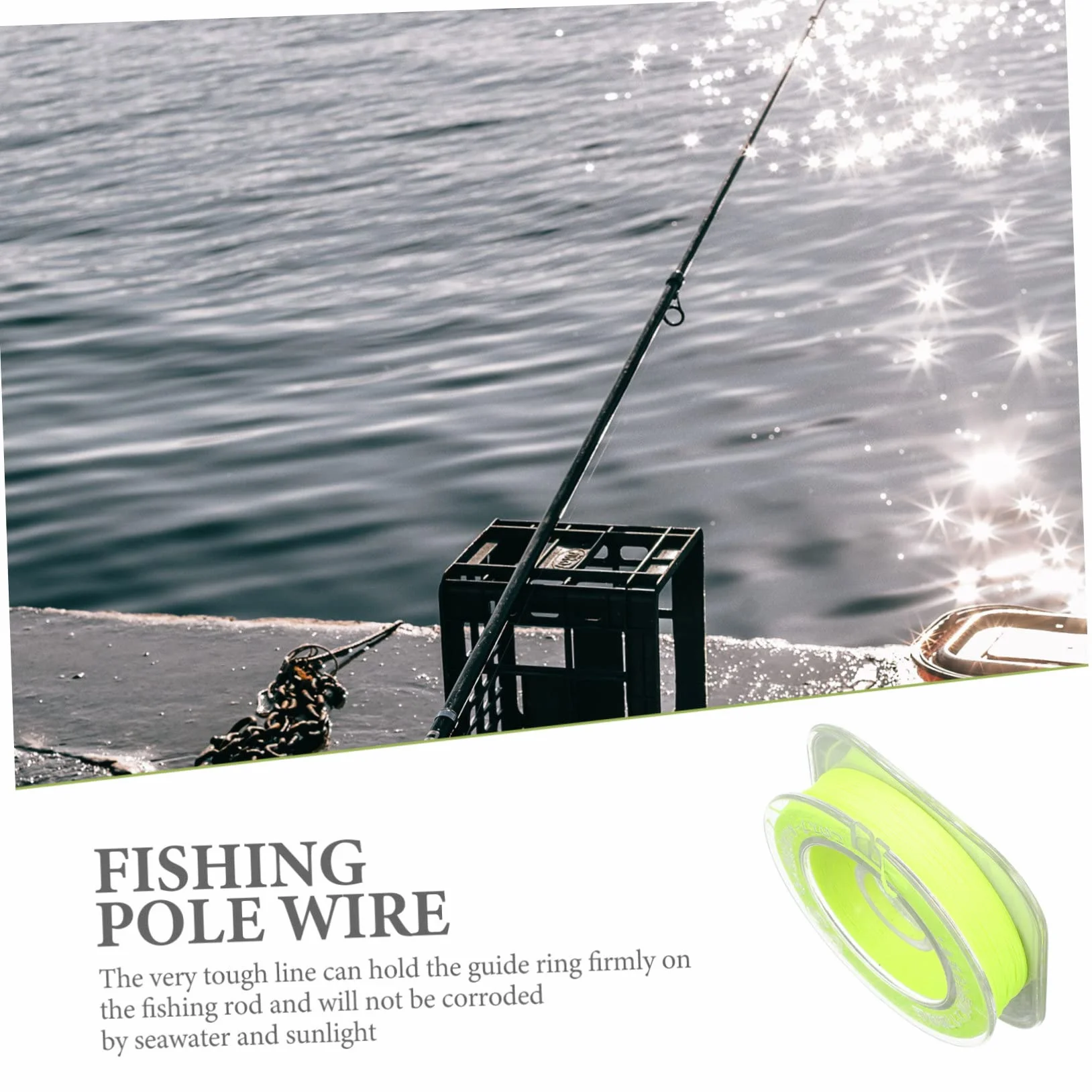 Anneau de Cravate de Canne à pêche Fil d'attache WOONEKY 1 Rouleau Fourniture de Canne à pêche