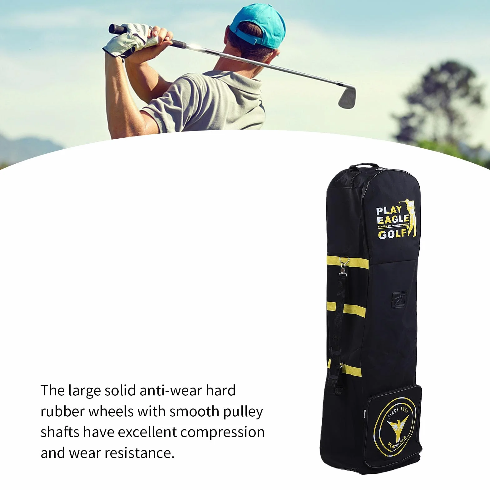 CHICIRIS Sac de Voyage de Golf Pliable 600D Oxford avec Roulettes