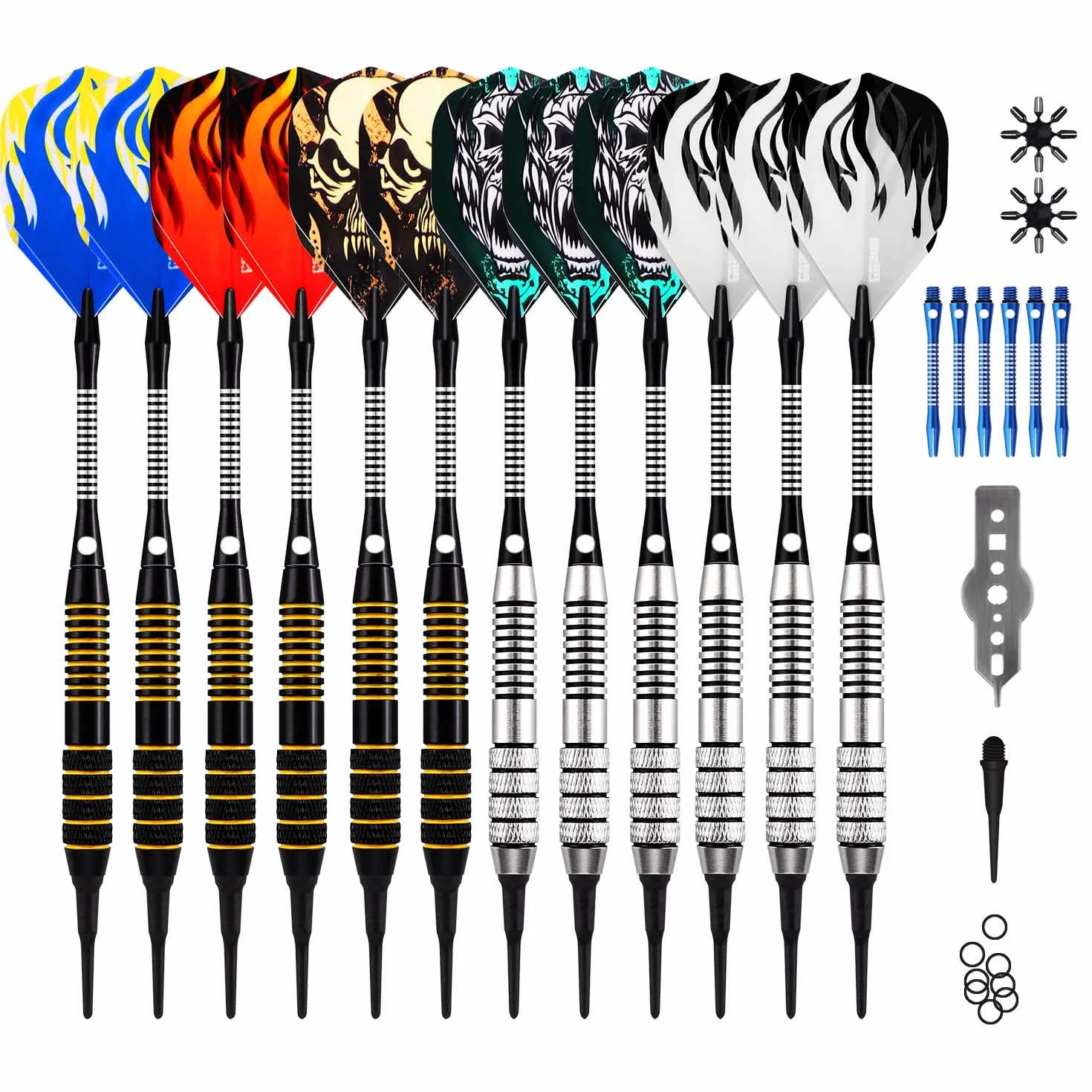 One80 Professional Perfection Fléchettes en Plastique 18g 12 Sztuk (Classic 2)