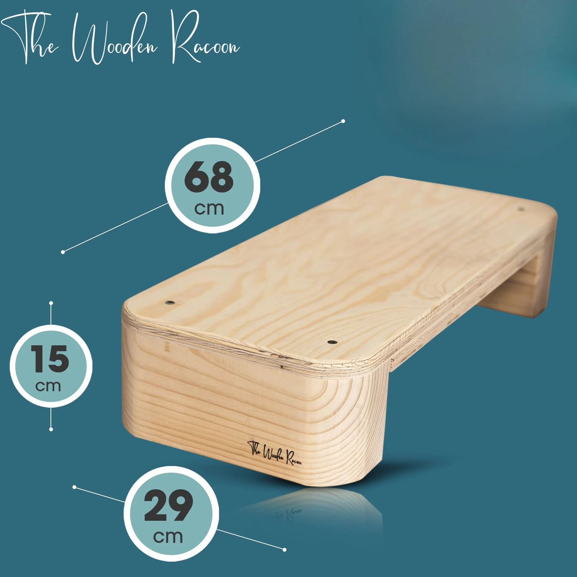 Step d'exercice en bois 68 x 29 x 14 cm 150 kg