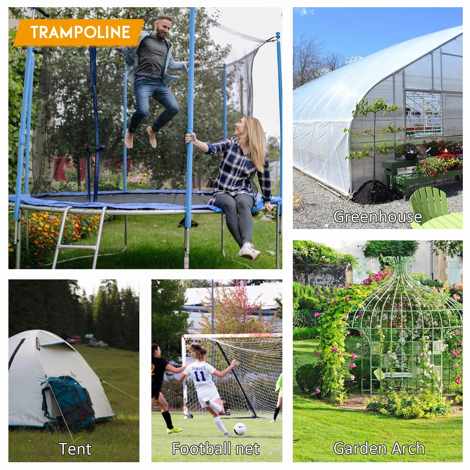 Ancrage Trampoline Piquet Ancrage en U pour métaux Lourds 12 Pouces Lot de 8