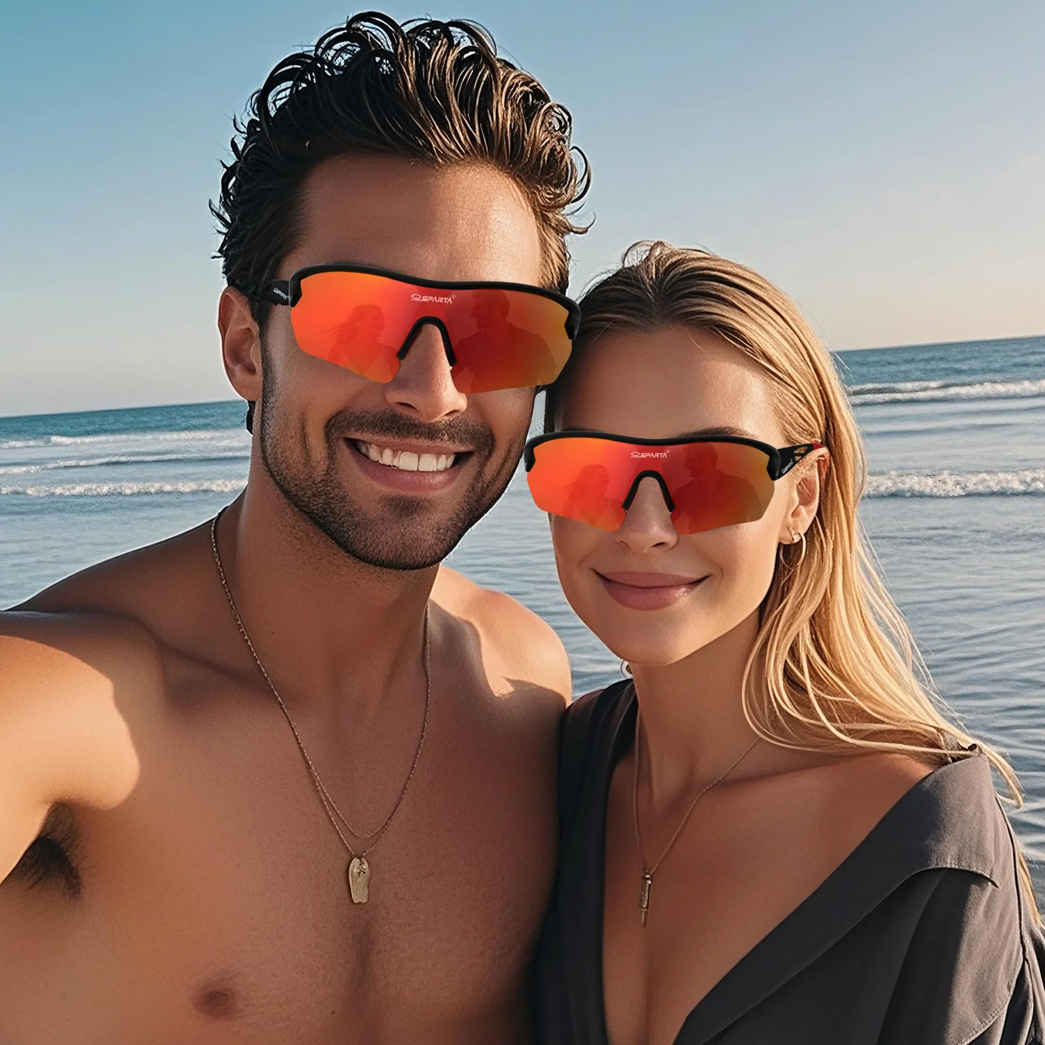 Lunettes de soleil polarisées interchangeables 5 verres sport homme femme