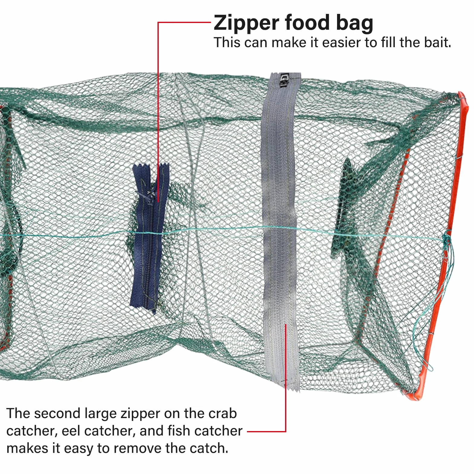 GOMETY Piège À Poissons Appâtés: 3 Pièces Nasse À Poisson Pliable, Éfficace Nasse À Anguille, Pour La Pêche En Eau Douce Et Salée (50 * 24 * 24cm)