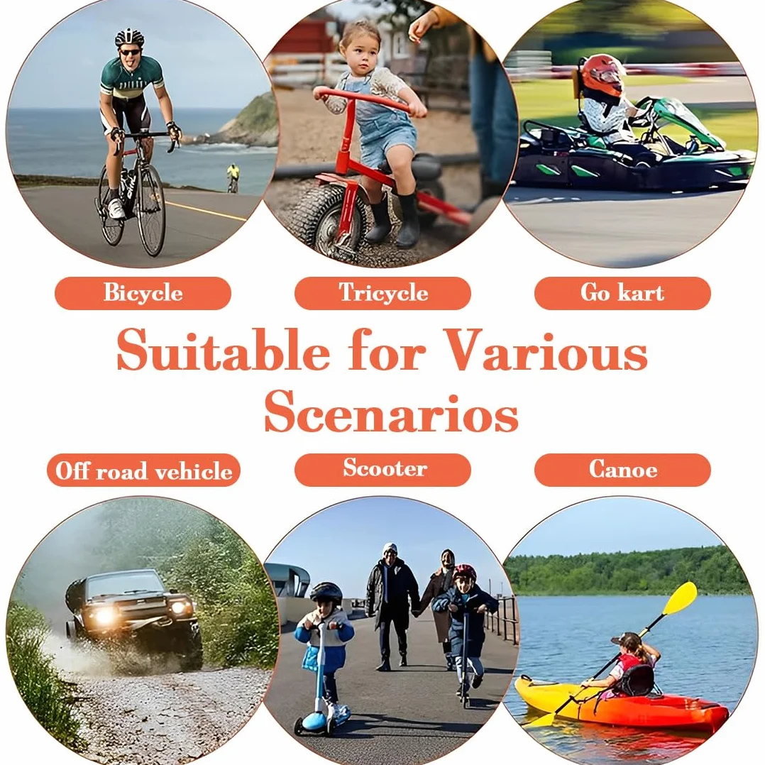 Fanion de sécurité 150 cm avec tige réfléchissante - Drapeau de vélo réglable pour enfant