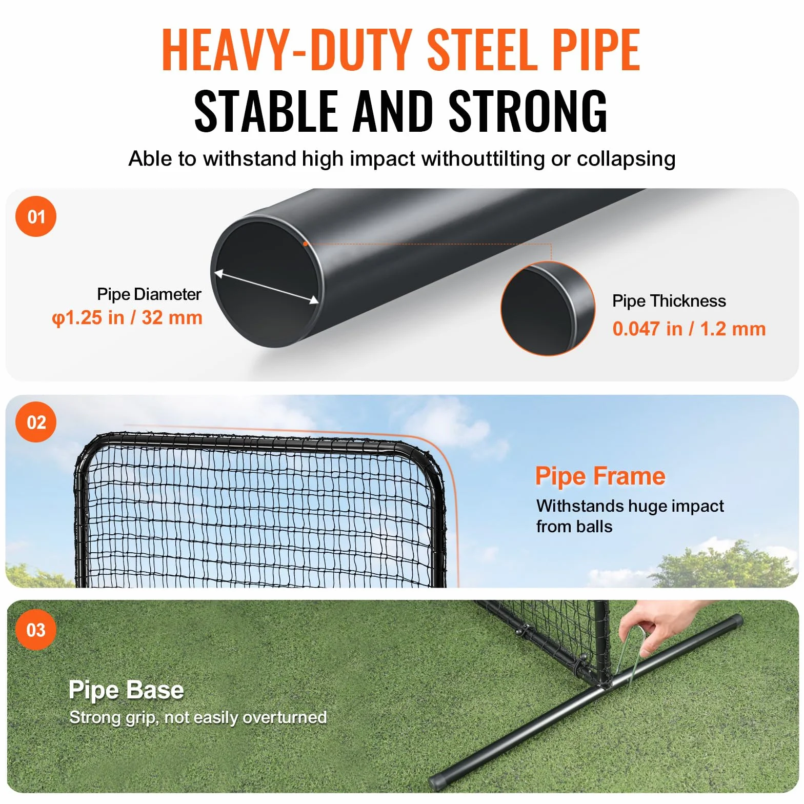 VEVOR Screen Baseball Cage de frappeur