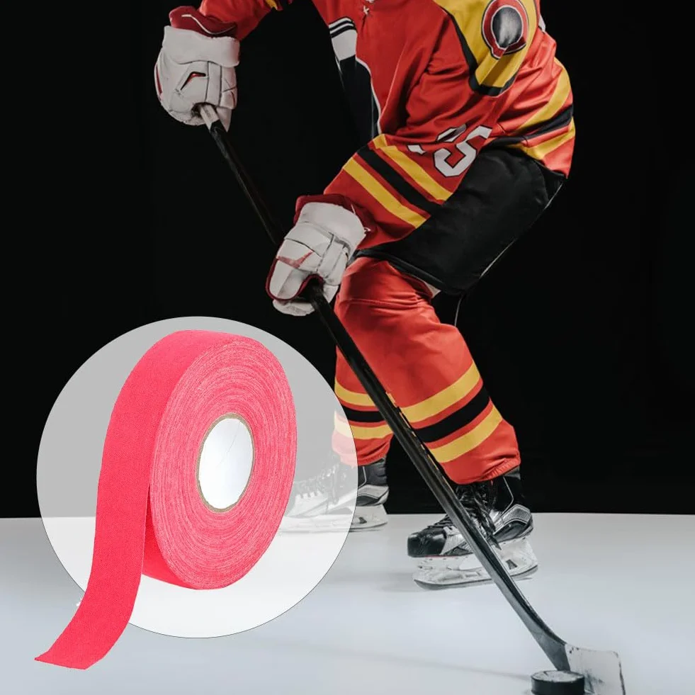 KARELLS Ruban de Hockey Auto-adhésif 25m × 25mm Rouge