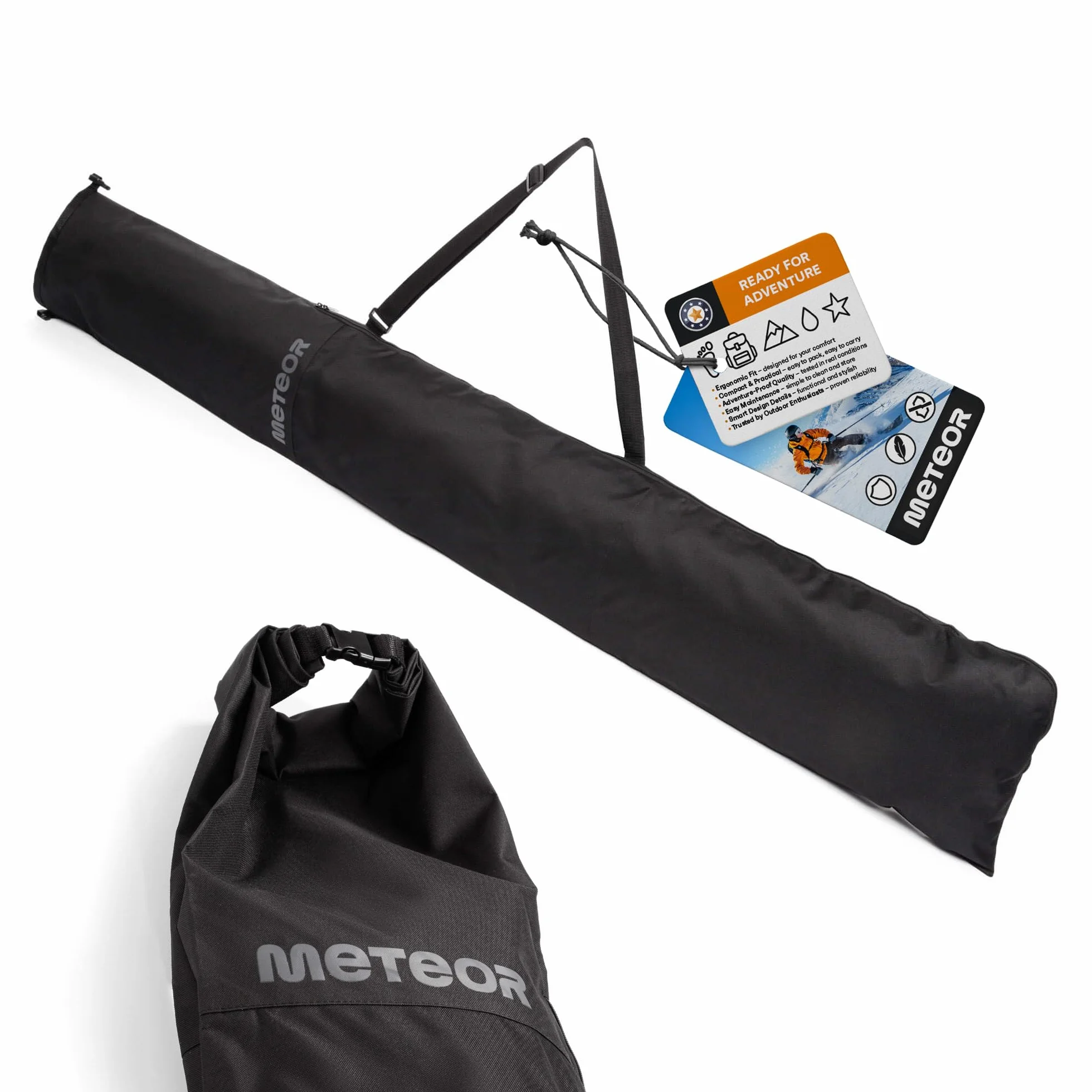 Meteor Sac à Chaussures de Ski Compact Imperméable pour Chaussures et Gants - Léger et Durable