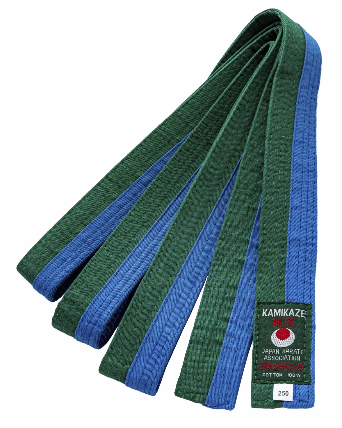 Kamikaze Ceinture couleur piquée 250 cm T3 Vert Bleu