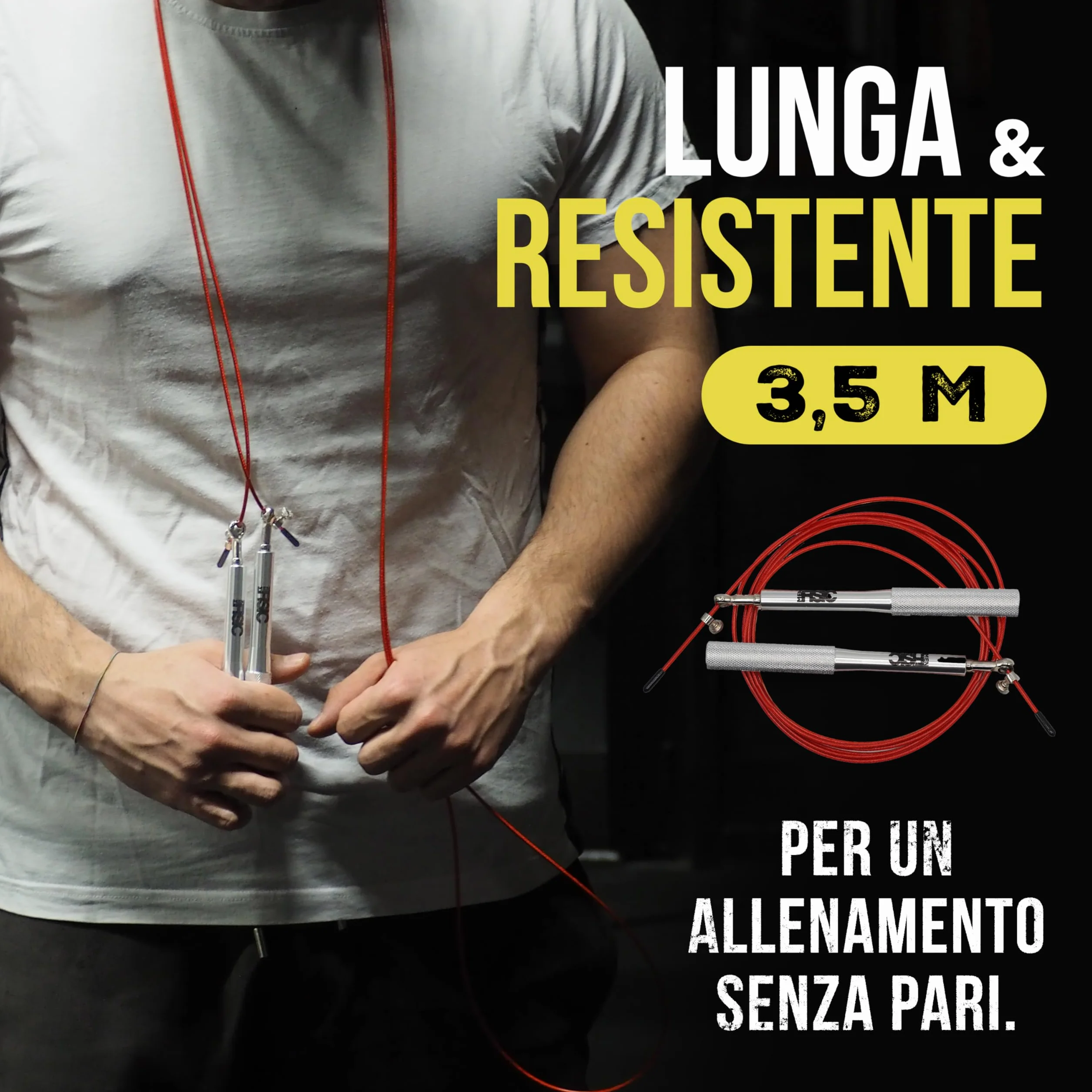 Corde à Sauter Réglable avec Roulements, Sport Fitness Cardio
