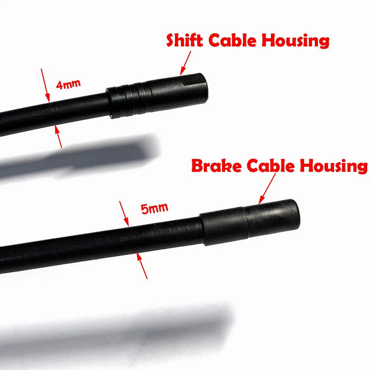 Farbetter Boîtier de câble de frein doublé pour vélo, 5 mm x 15,2 m, avec kit de 30 embouts de câble, le kit de bricolage le plus fiable pour SRAM/Shimano VTT vélo de route (15,2 m + 10 fils