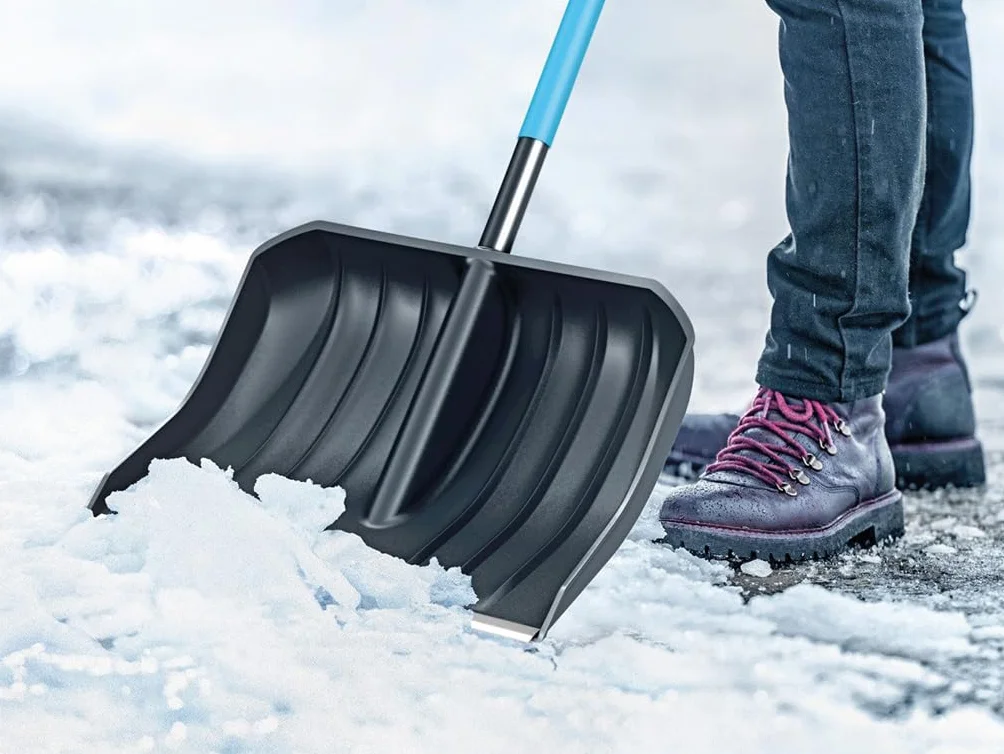 Cellfast cellPRO Pro Snow Shovel, Long Ergonomic Shaft, Durable, Comfort, safetouch, 150 mm Deep Head