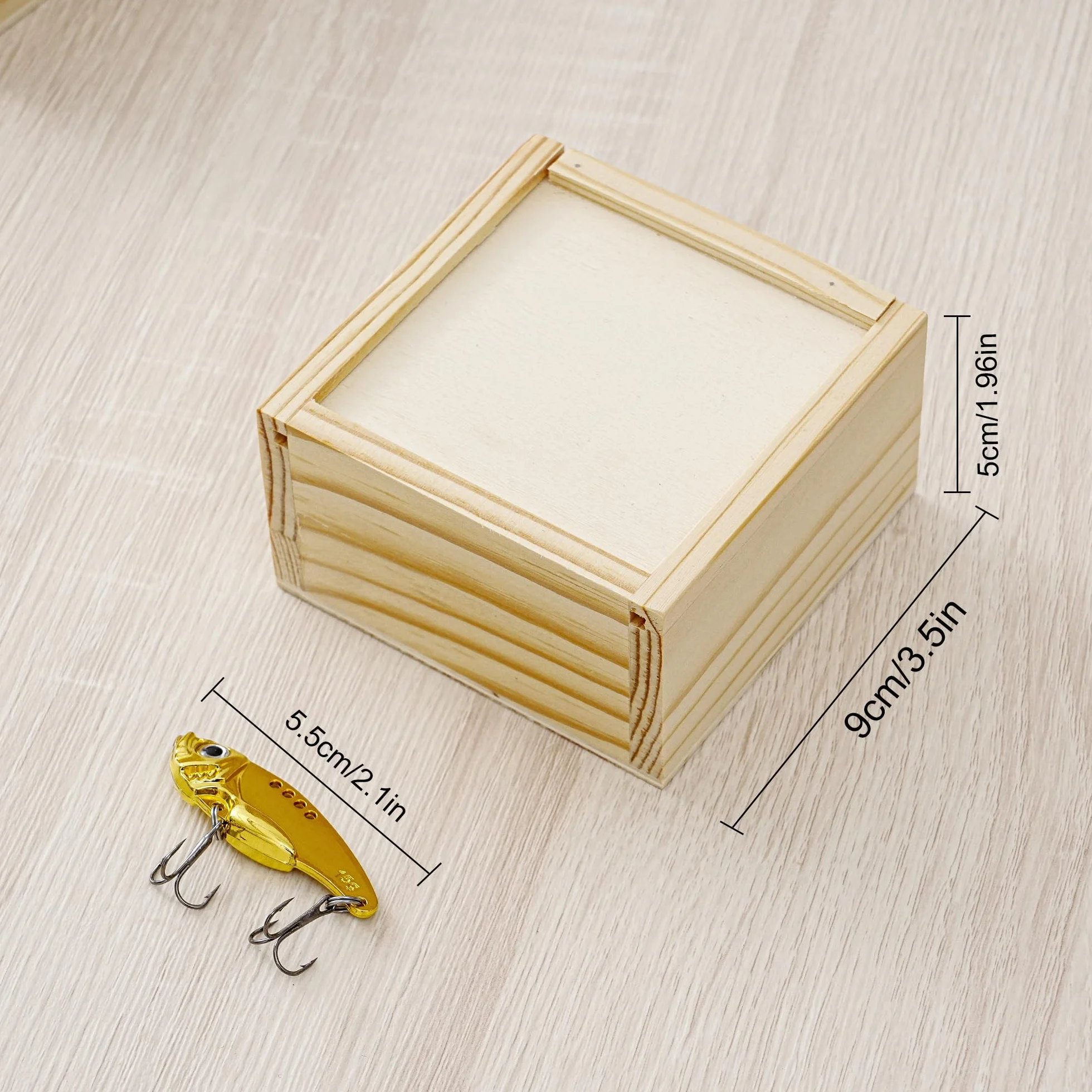 VIB Angelköder Coffret cadeau personnalisé en métal Graviert Angelzubehör Lasergravur Holzbox