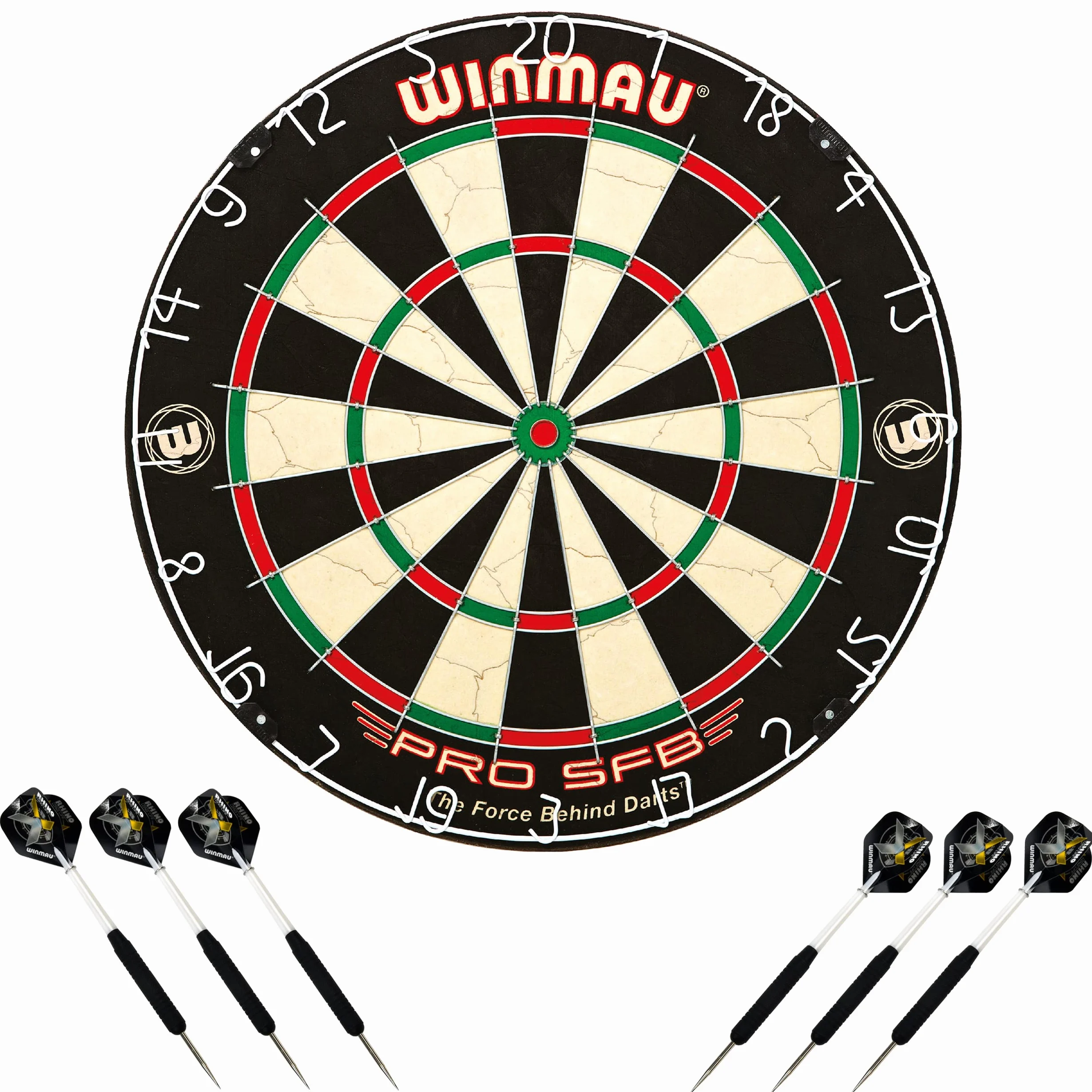 Winmau Jeu de fléchettes Pro-SFB Winmau en Acier avec 2 Jeux de fléchettes
