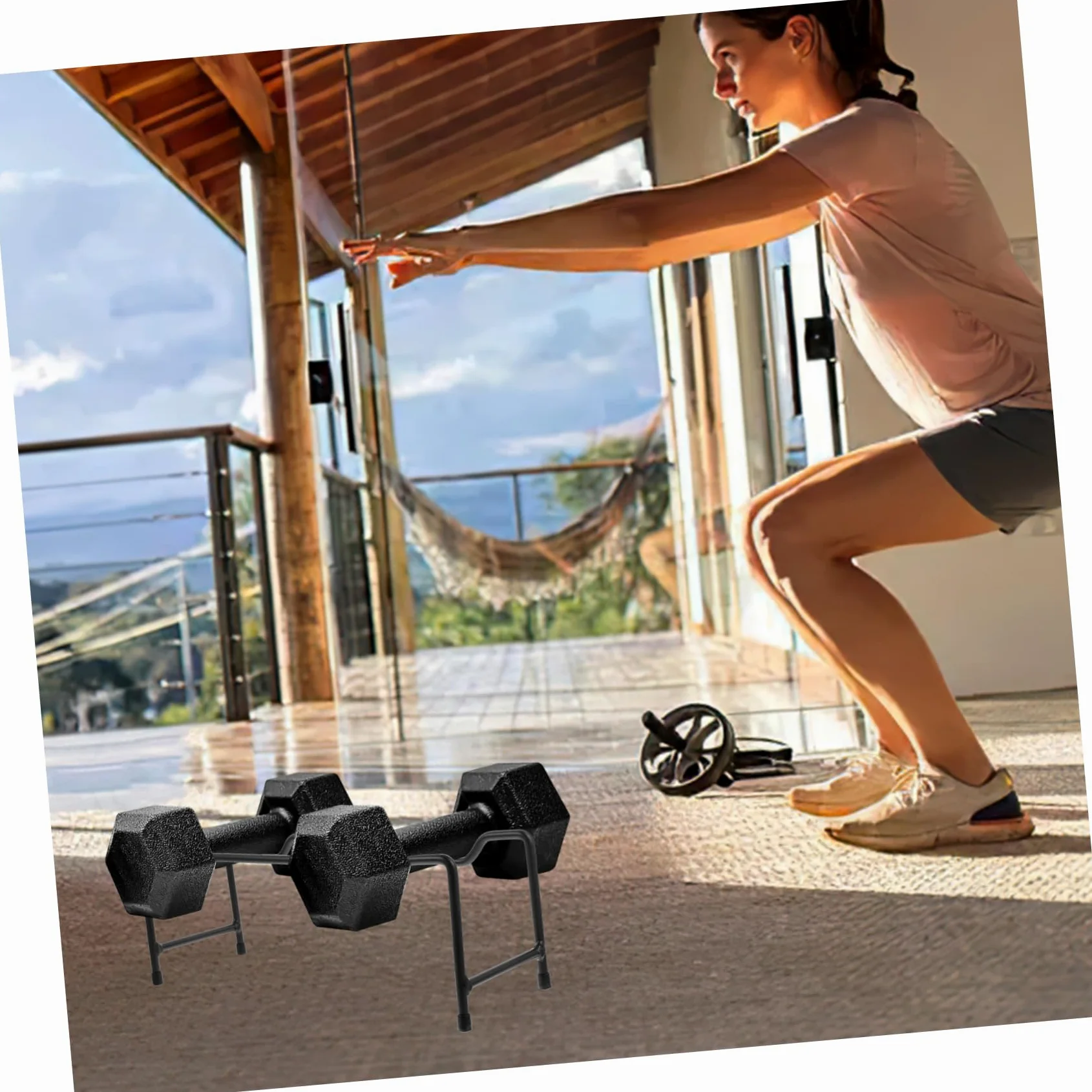 INOOMP 3pièces Support De Rangement Pour Haltères Intérieur Étagère De Stockage Pratique Pour Haltères à Support Compact Et Stable Pour Poids Accessoire De Fitness