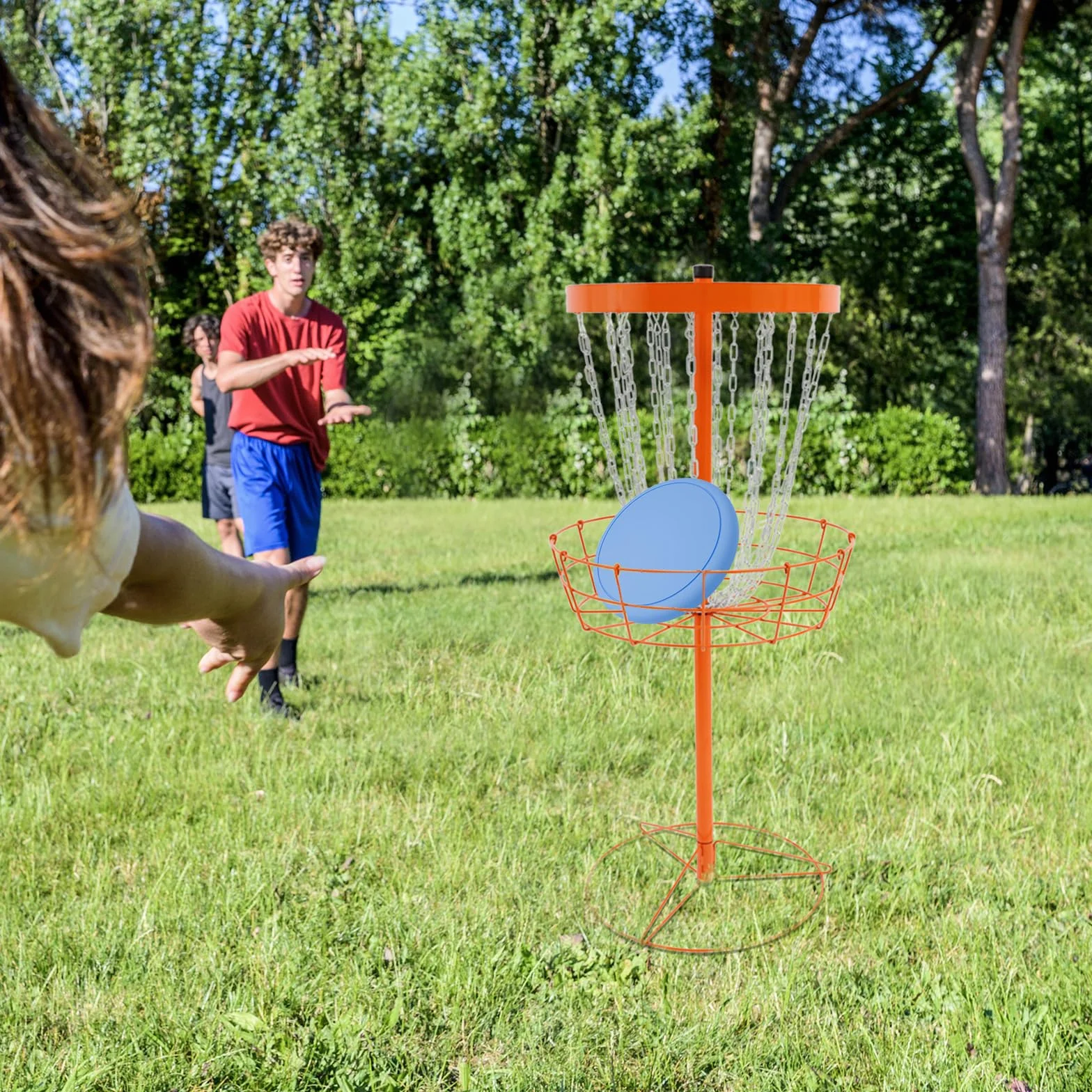 Panier de golf portable Disc Golf 24 chaînes pour jardin parc camping