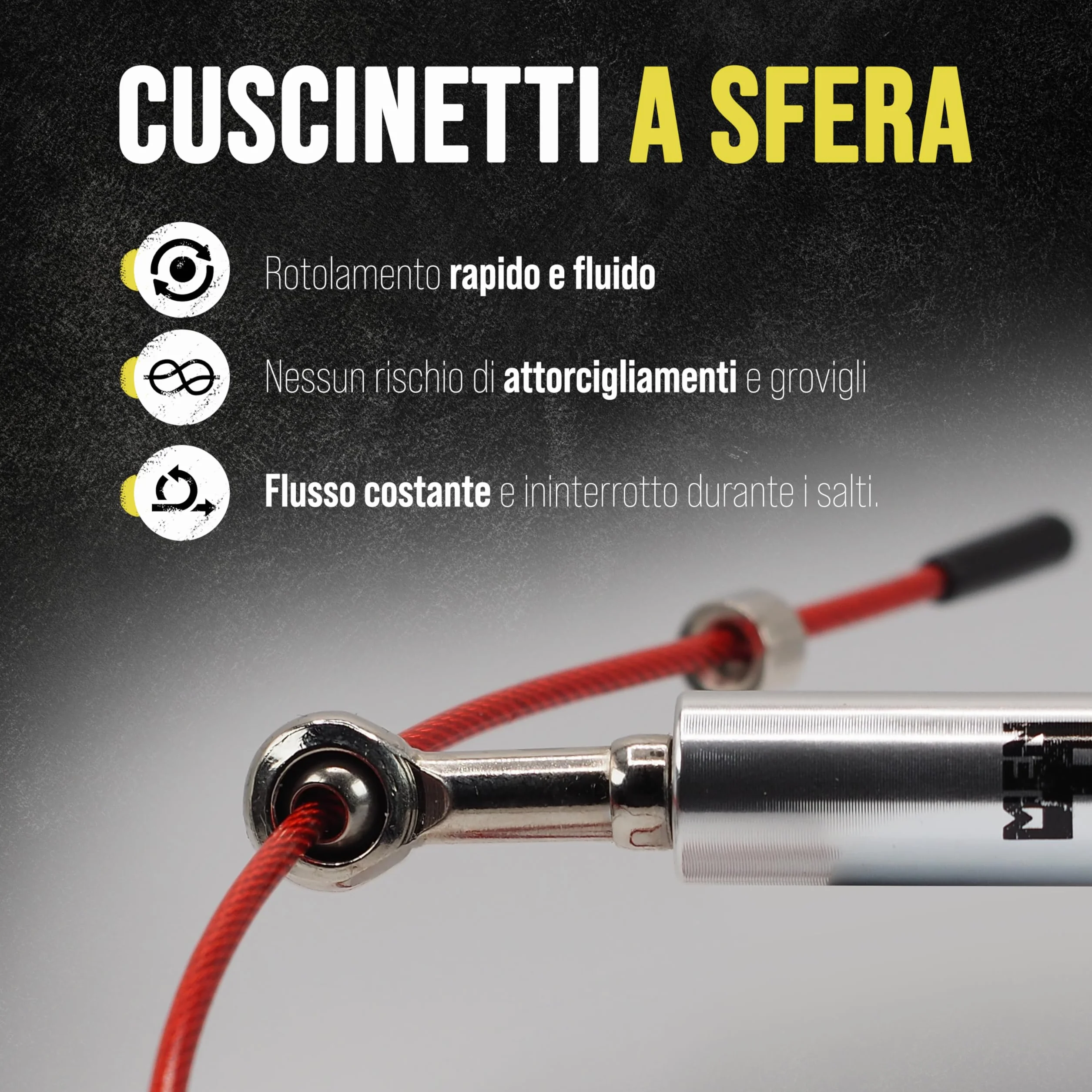 Corde à Sauter Réglable avec Roulements, Sport Fitness Cardio