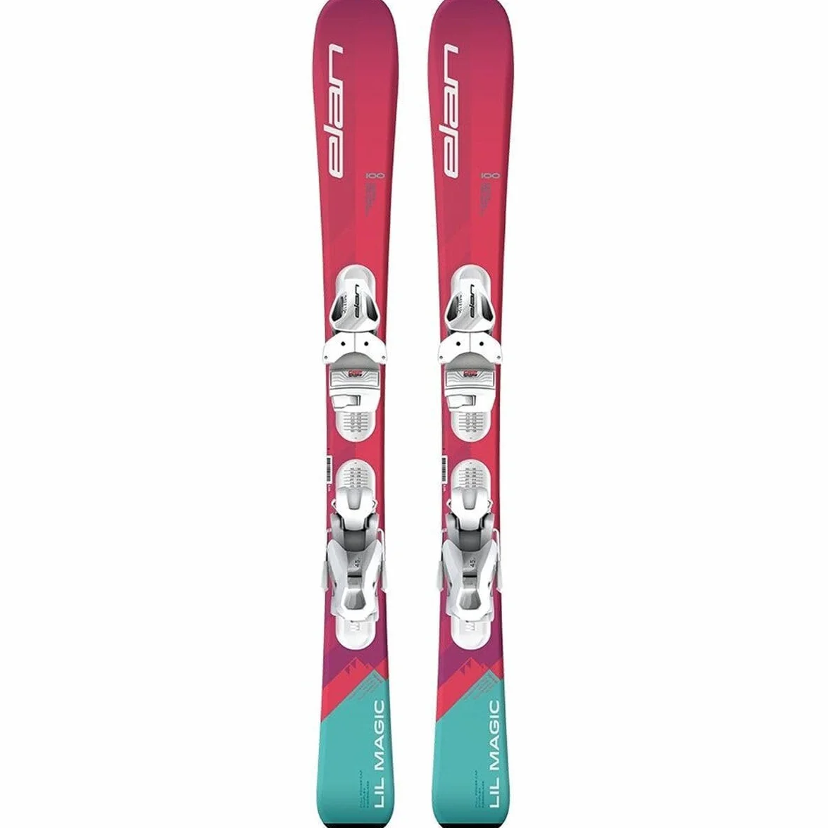 Elan Skis pour filles ELAN Lil Magic avec système EL4.5 GW - Fixations réglables sur piste