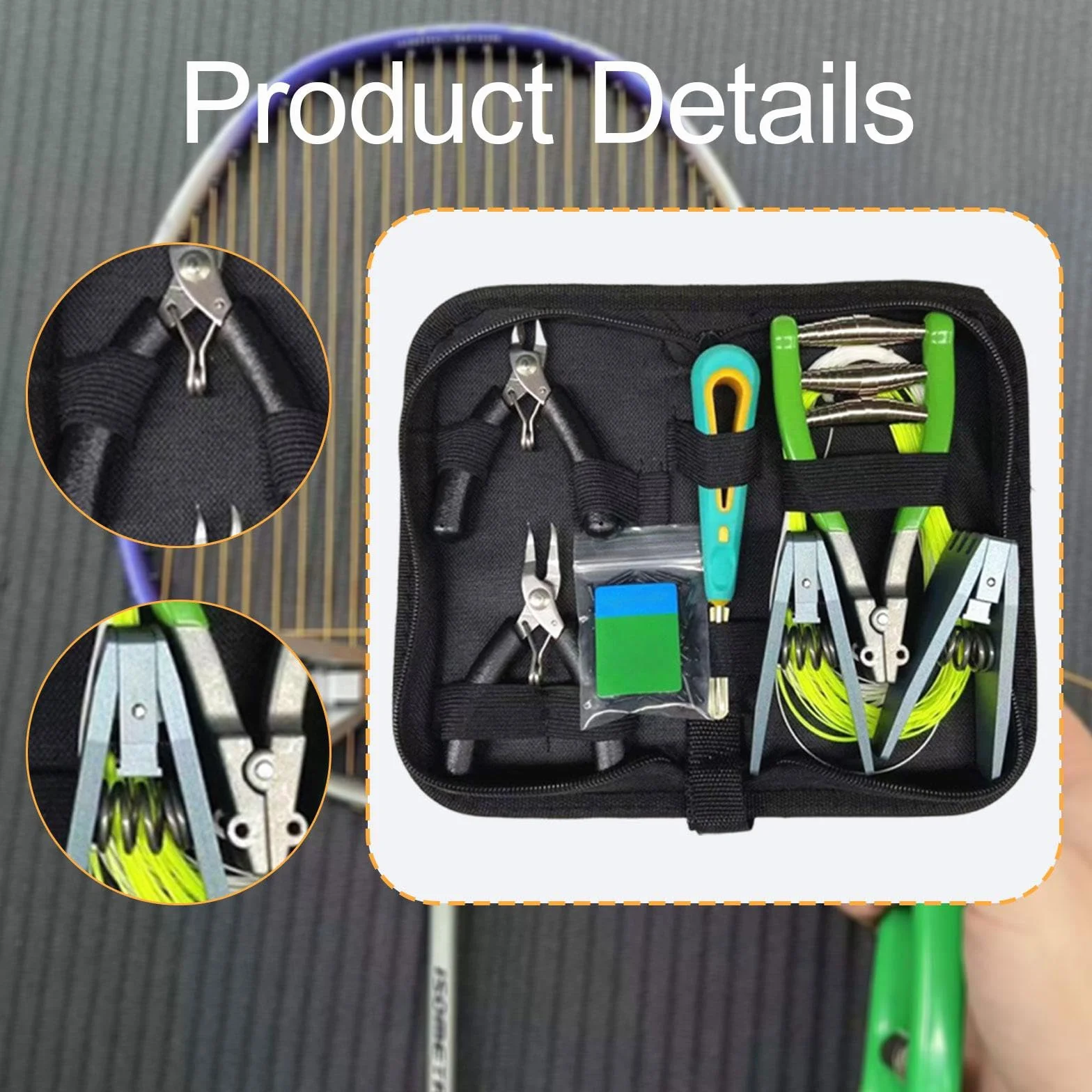 Kit D'Outils pour Corder Une Raquette de Tennis avec Sac de Rangement
