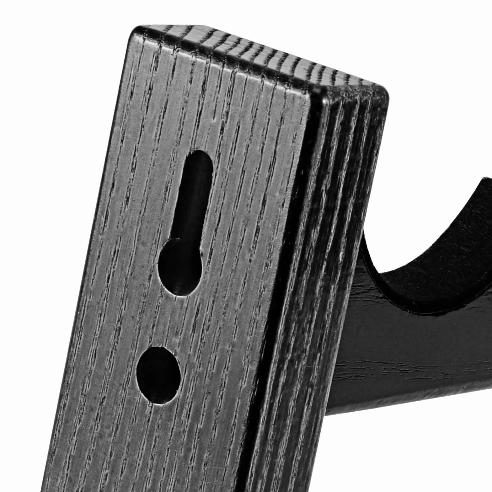 Lot de 6 Supports Mural pour Batte de Baseball en Bois - Noir