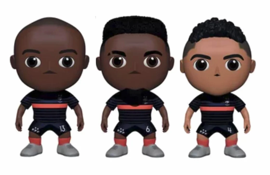 Figurines de Foot 10 cm Equipe de France Champions du Monde 1998-2018 FFF KANTE Pogba VARANE