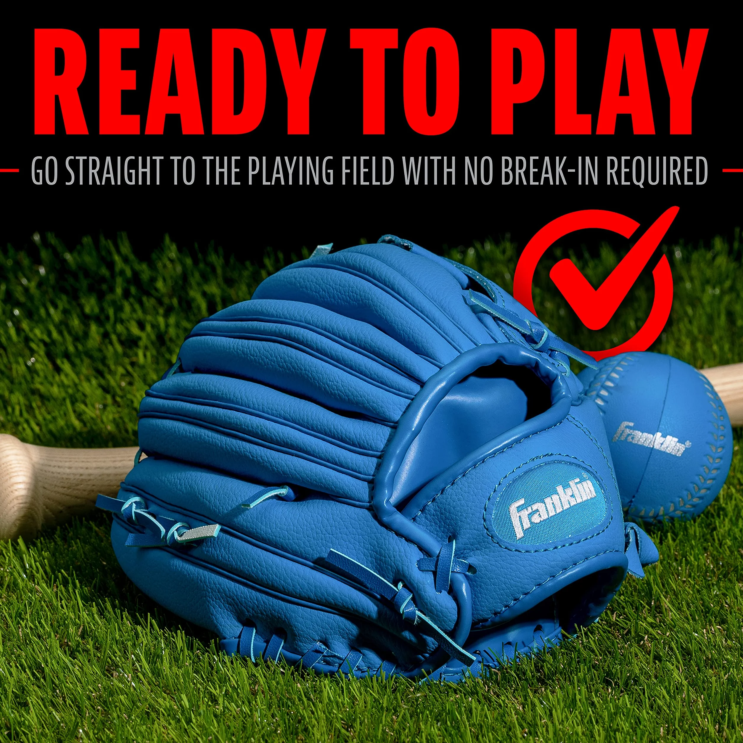Franklin Sports Gant de Baseball RTP Enfant 24,1 cm Ensemble Gant + Balle