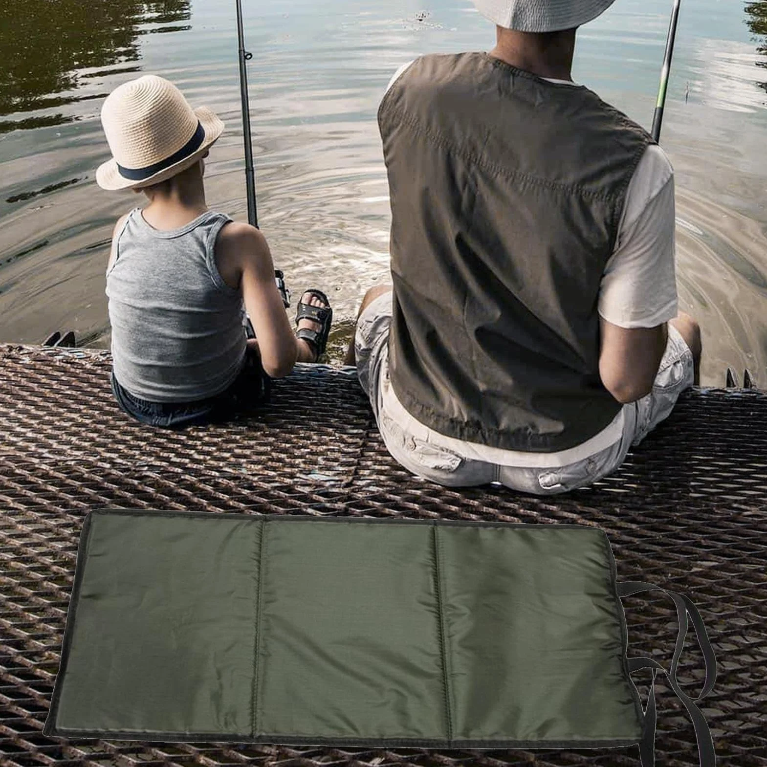 Tapis de Décrochage pour Pêche à la Carpe,Tapis de Réception Rembourré et Pliable pour Protéger Les Poissons | Équipement de Pêche Pliable Portable pour Pêcheur Débutant Expert