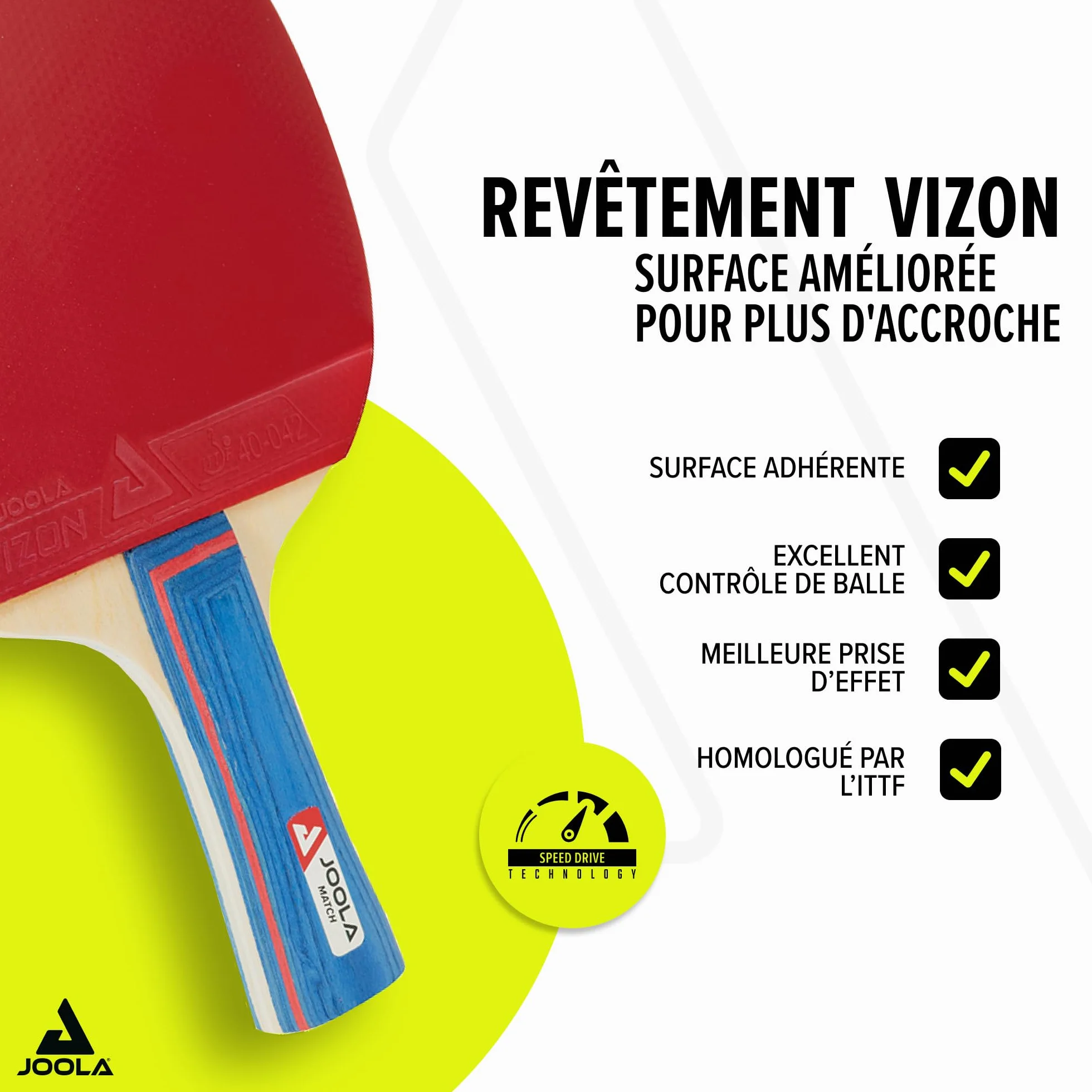 JOOLA Set de Ping-Pong 6 Pièces Duo - 2 Raquettes + 3 Balles + Housse, Homologué ITTF