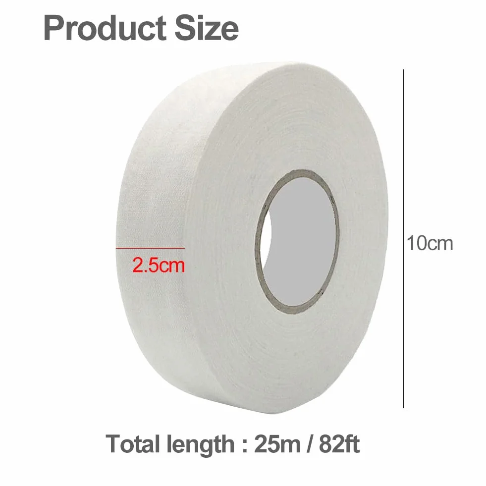KARELLS Ruban de Hockey Adhésif 25m × 25mm Blanc