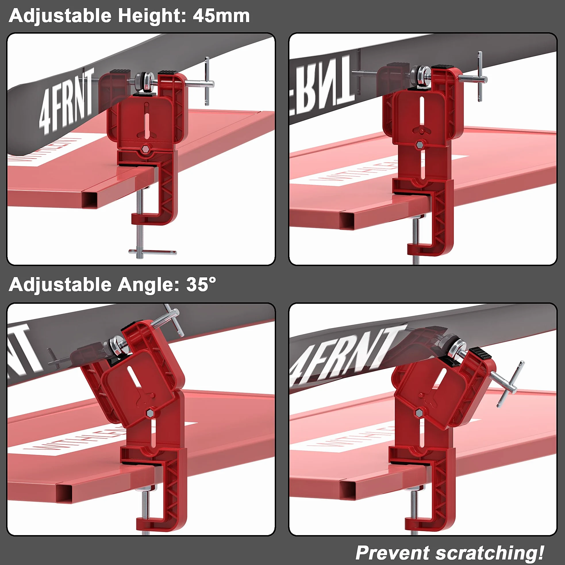 WITHLENT Support de Ski – Alpine Ski Vise Pro pour Le réglage du Ski et la Croissance, Angle et Hauteur réglables Durable et Stable – Ouverture de mâchoires jusqu'à 105 mm
