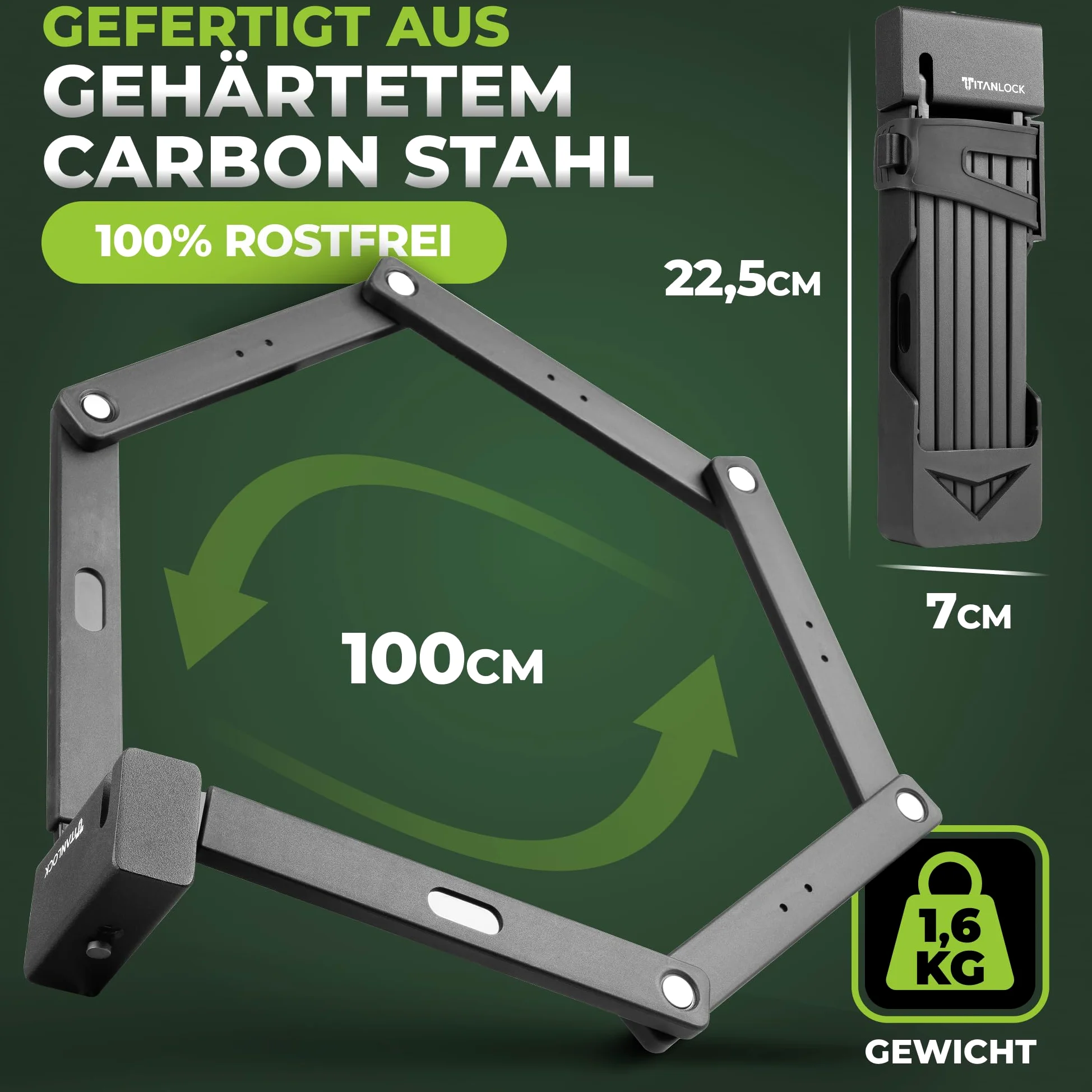 Antivol pliable pour vélo, certifié ART, antivol