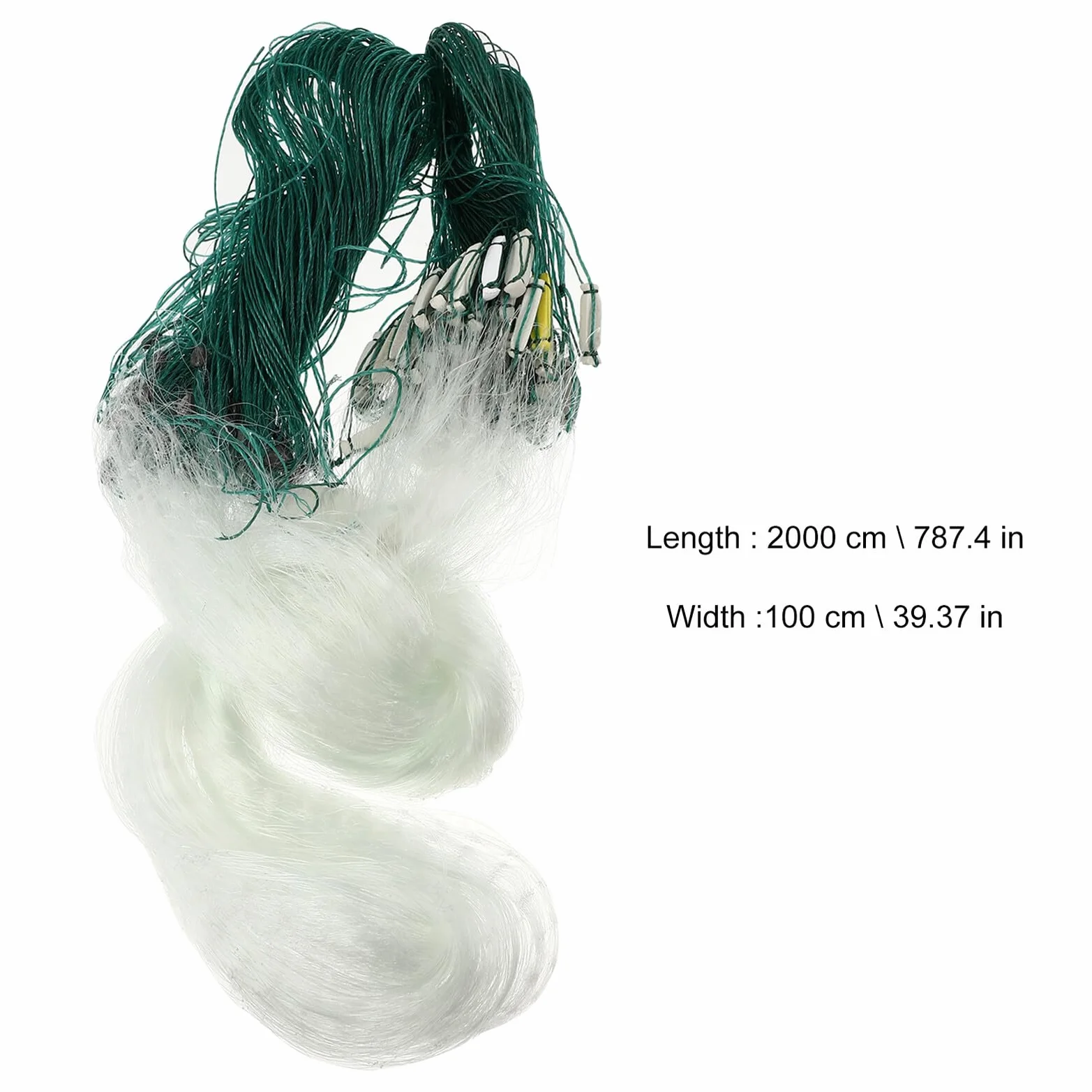 PRETYZOOM Filet de Monofilament Léger avec Flotteur et Plombs Filet Trémail Couches Piège à Poisson Transparent Nylon pour Eau Douce et Salée