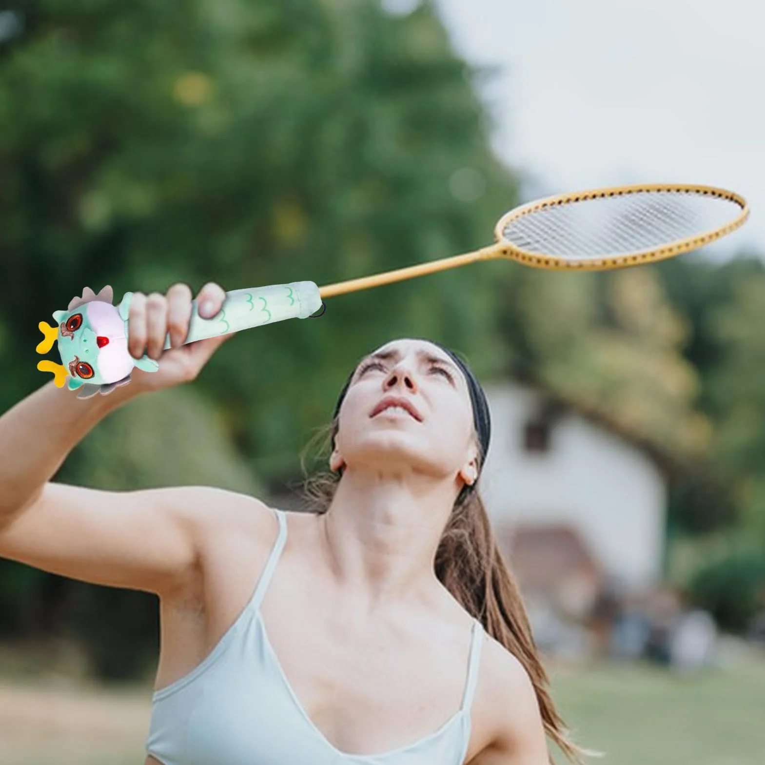 Manchon De Poignée De Raquette De Badminton Dragon – Housse Antidérapante Tricotée En Flanelle
