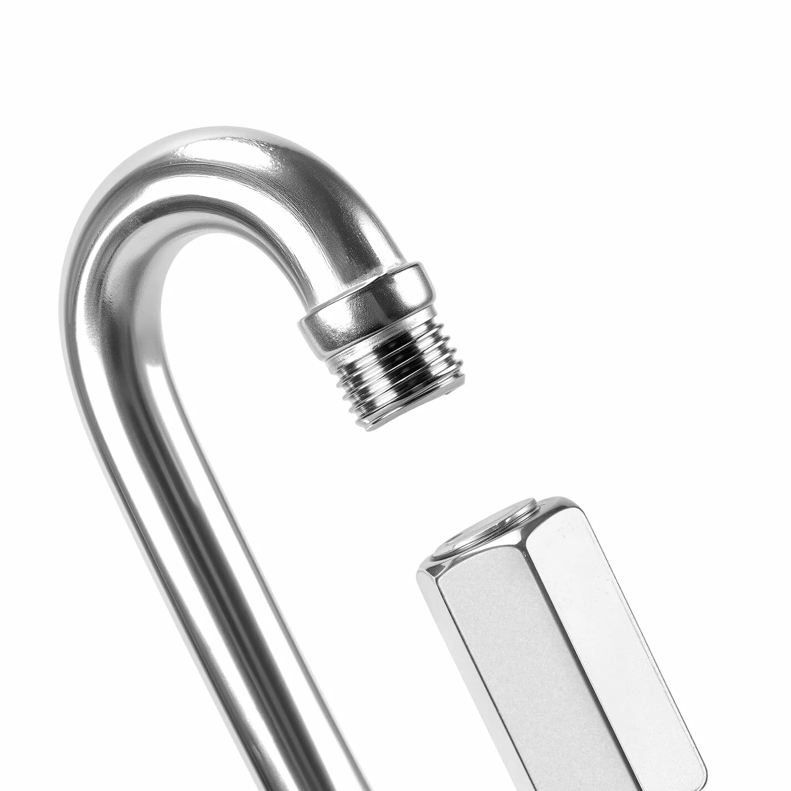 Mousquetons à visser M10 acier inoxydable - Maillon de chaîne 1000 kg - Lot de 4