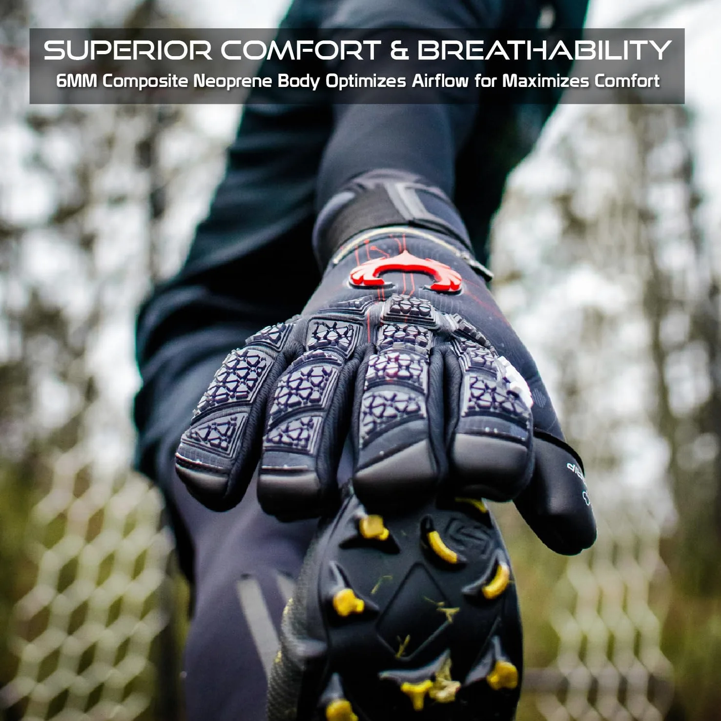 Renegade GK Édition Limitée Rogue Gants De Gardien De But (Tailles 6-11, Level 4+) 4+3MM Giga Grip & Pro-Tek Fingersaves | Excellent Poigne & Protection | Gant Gardien de But Adulte, Homme, Junior