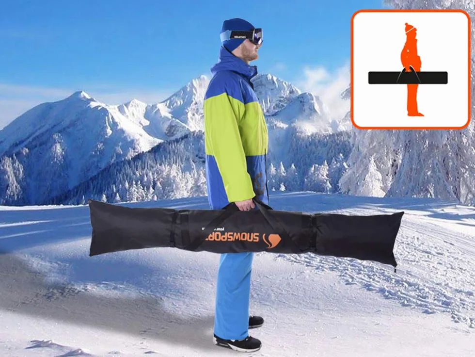 Snowsport SuperPro Housse de ski 5 en 1 150-180 cm sac à dos pour skis et bâtons