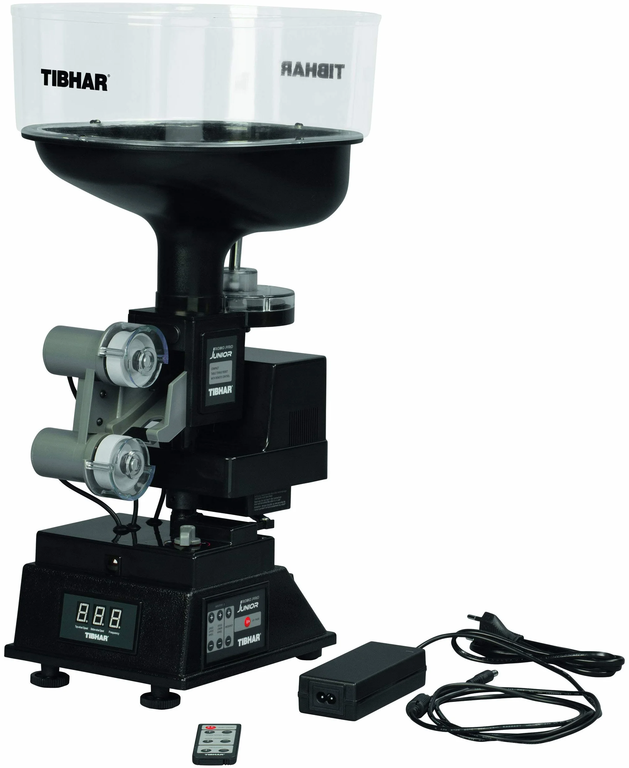 Tibhar Robot de tennis de table Robo Pro Junior Machine à balles de ping-pong avec télécommande radio