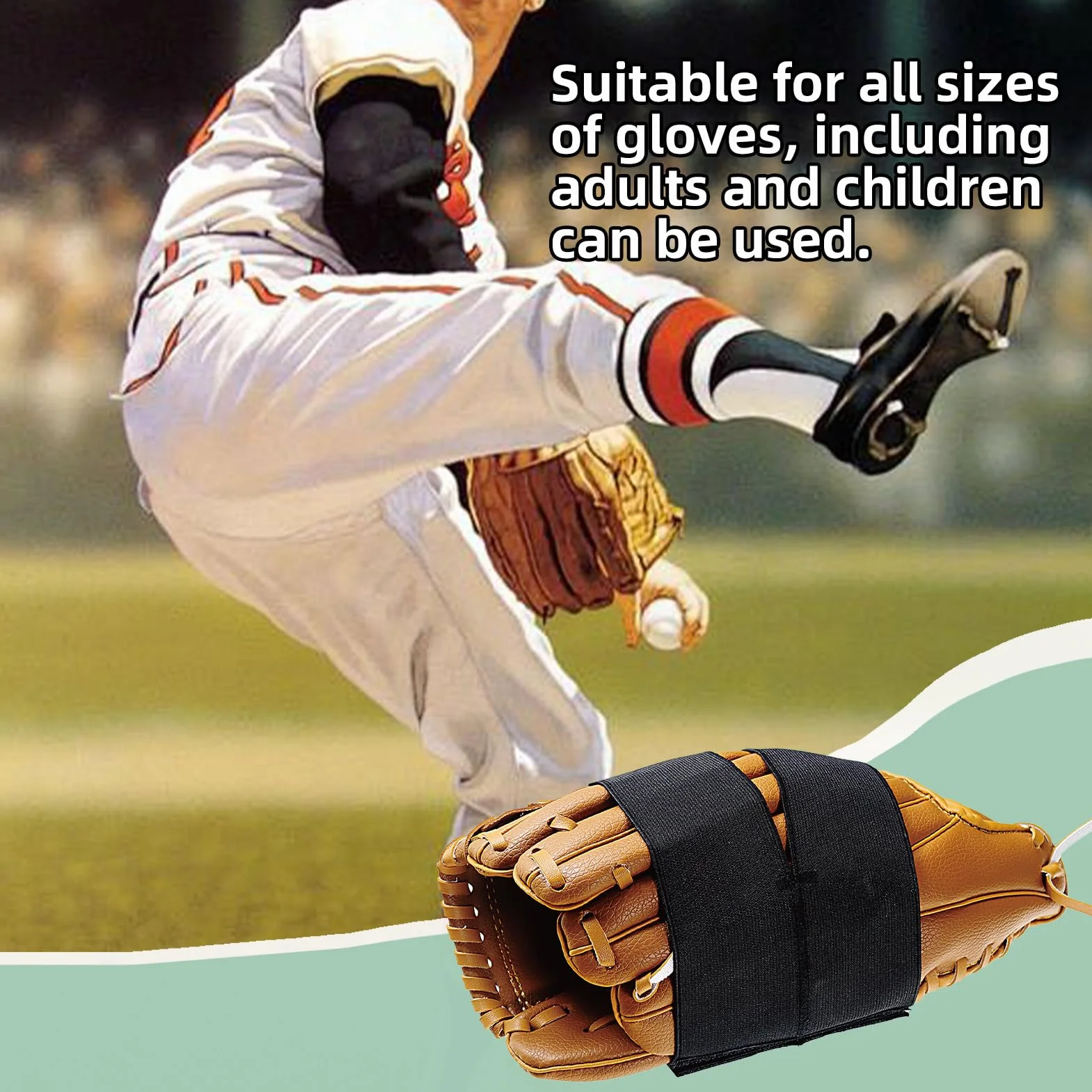 NICENEEDED 3 Bande de Protection pour Gants Sangle Élastique Baseball Softball Accessoires