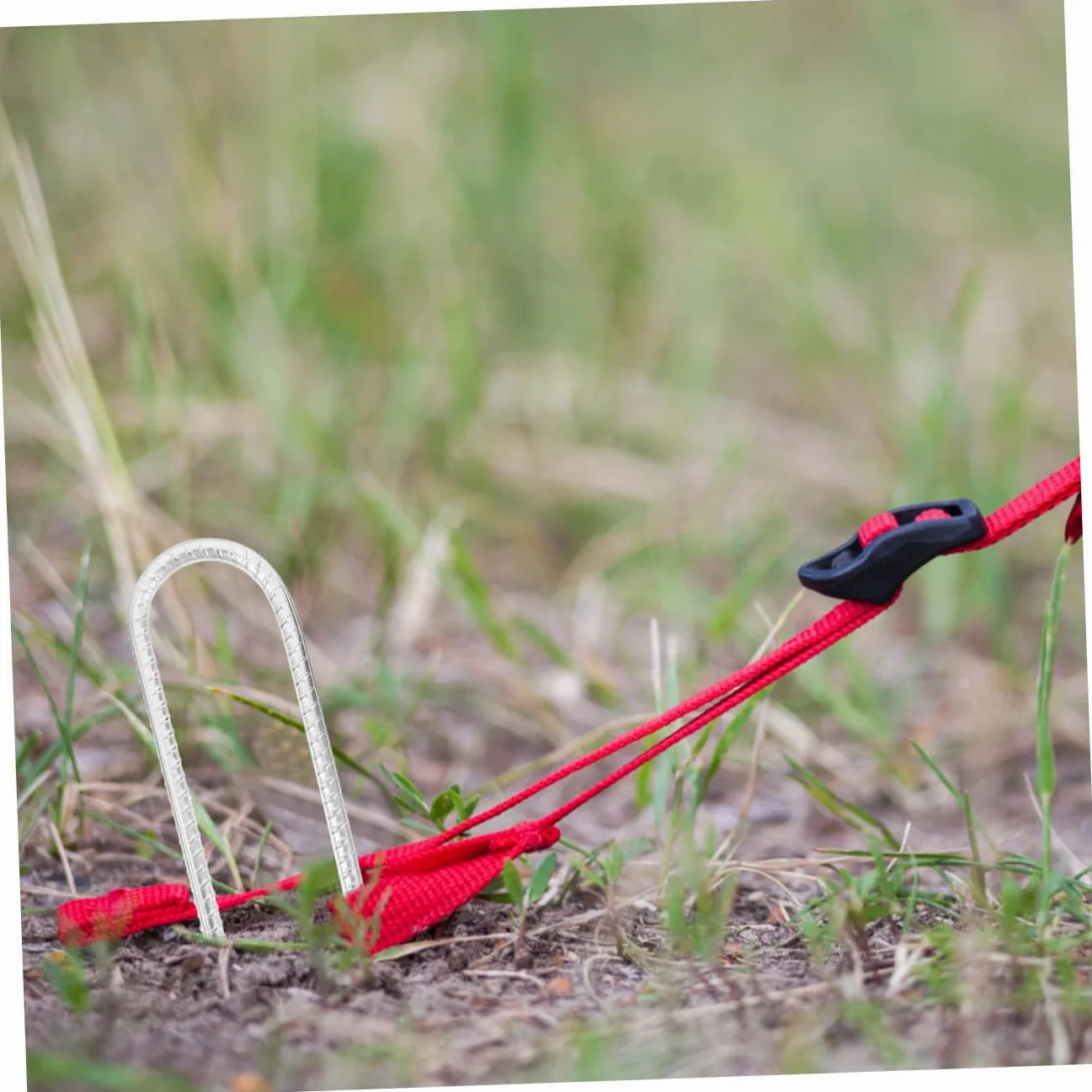 Piquets D’ancrage en U en Acier Argentés, Lot de 8 pour Tente | Fixation au Sol, pour Toile de Jardin et Câbles Extérieurs, Usage Camping et Chantier