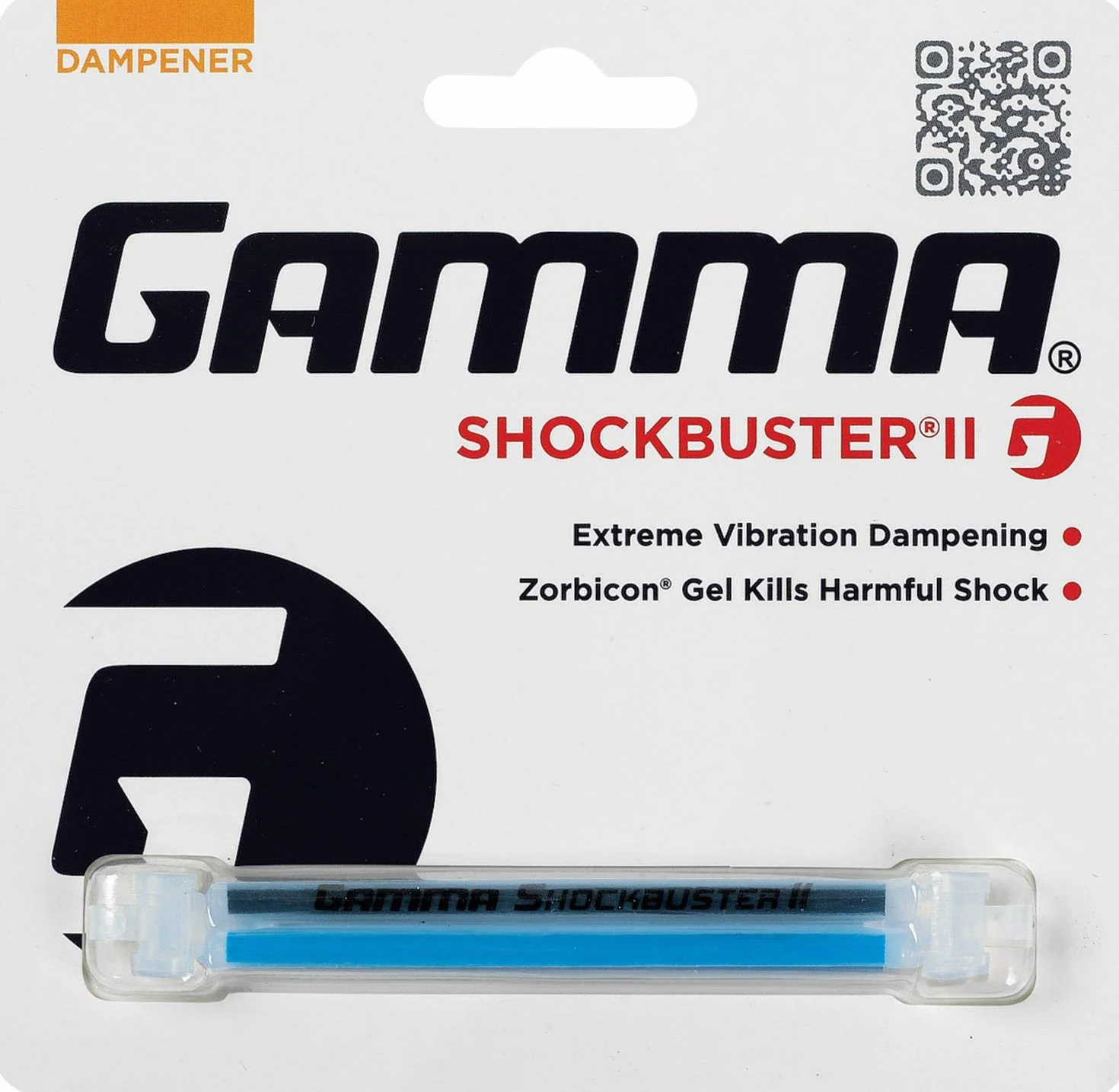 Gamma Shockbuster II Amortisseur de Vibrations Raquette Tennis Gel Zorbicon