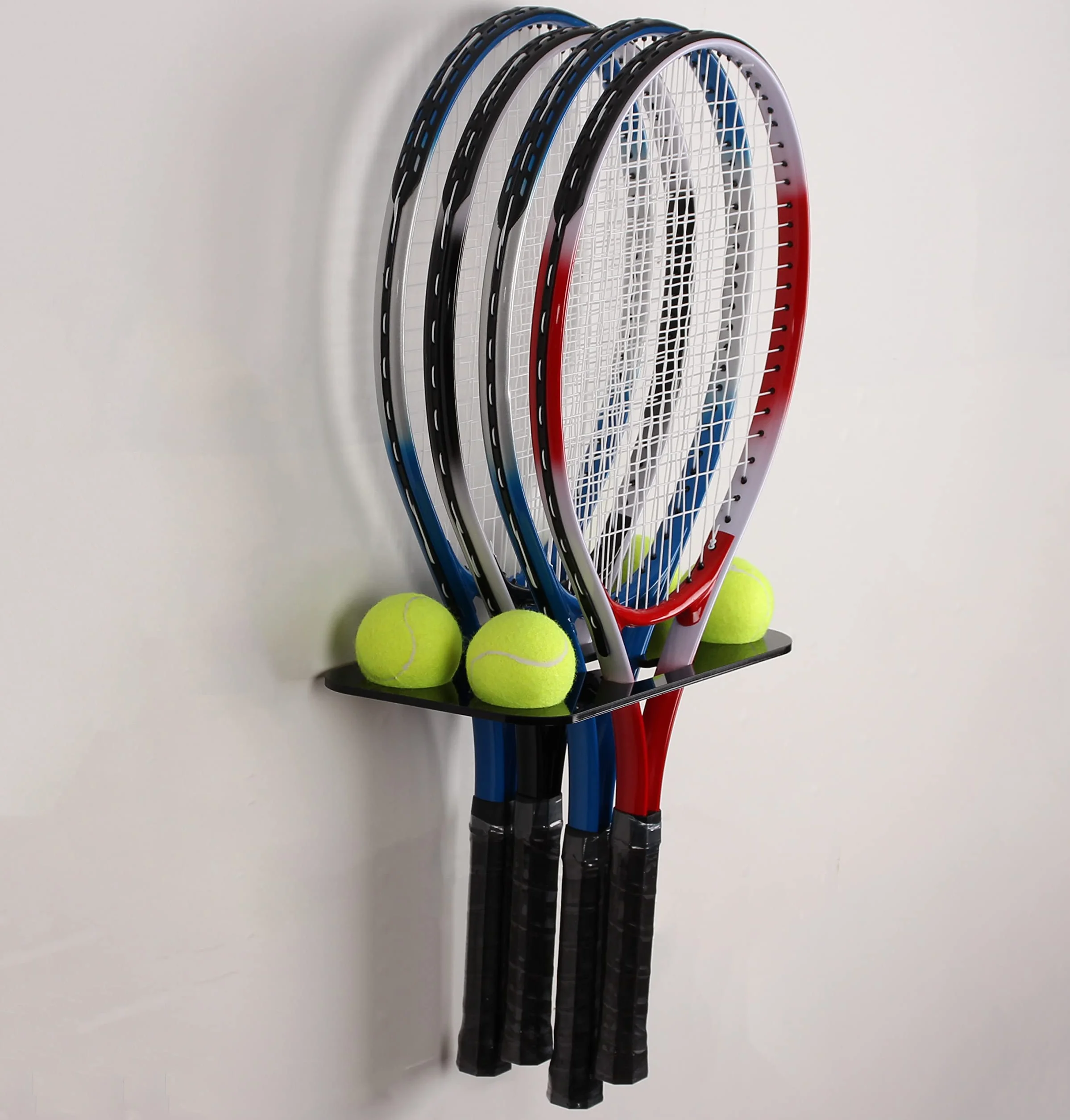 Support mural raquette tennis acrylique matériel inclus