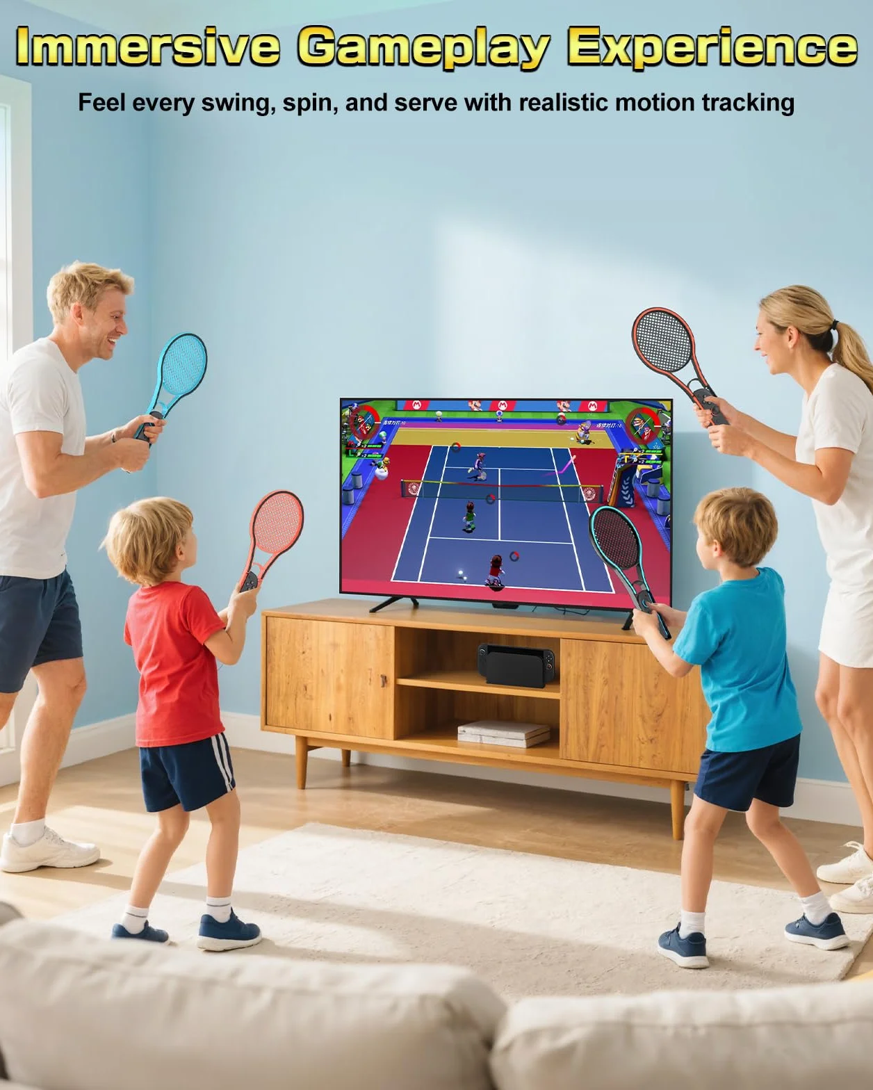 4-Pack Tennis Racket for Switch 2