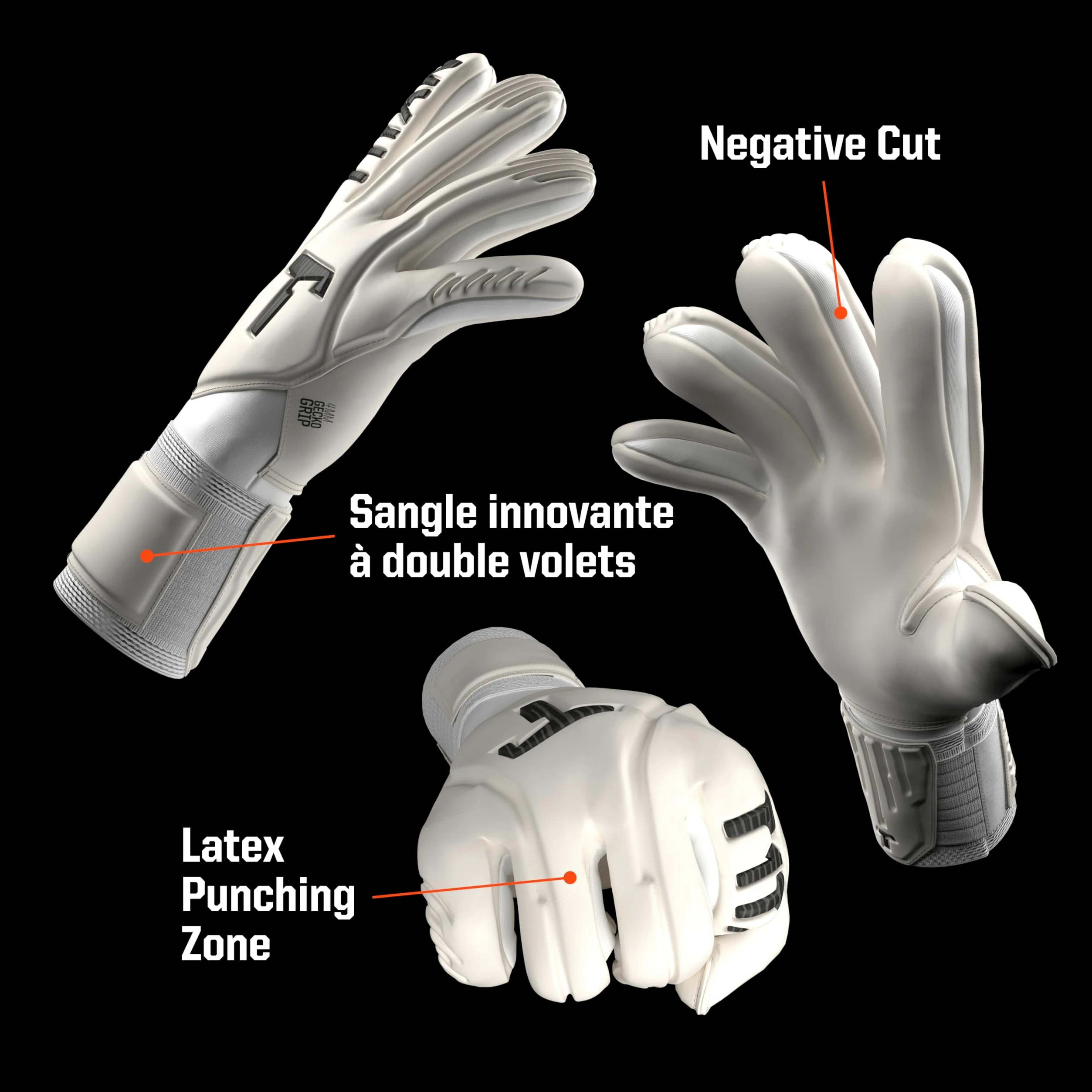 T1TAN Legend White-Out Professionnels Gants de Gardien de But, avec Protection des Doigts, pour entraînement et matchs, Enfants et Adultes, Latex, fabriqués en Allemagne