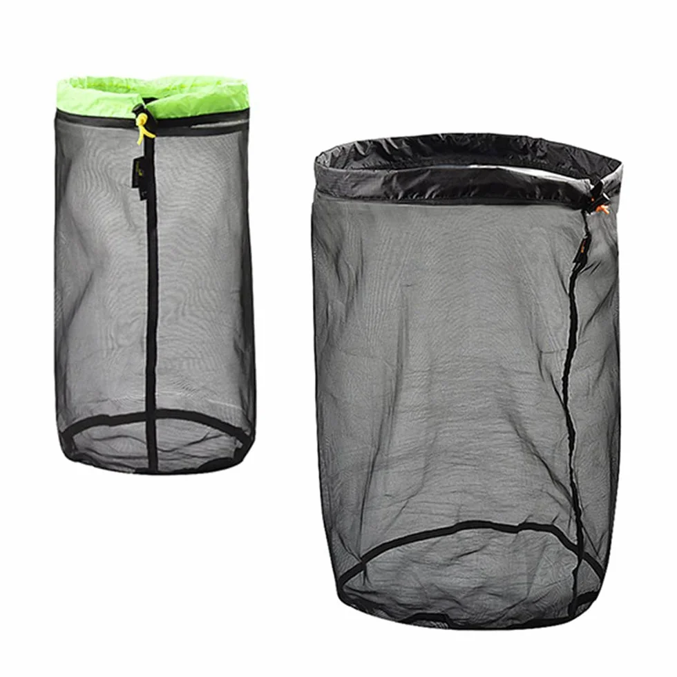 Sac Filet de Nylon Ultralight, Sac Maille Cordon, Rangement Camping Randonnée