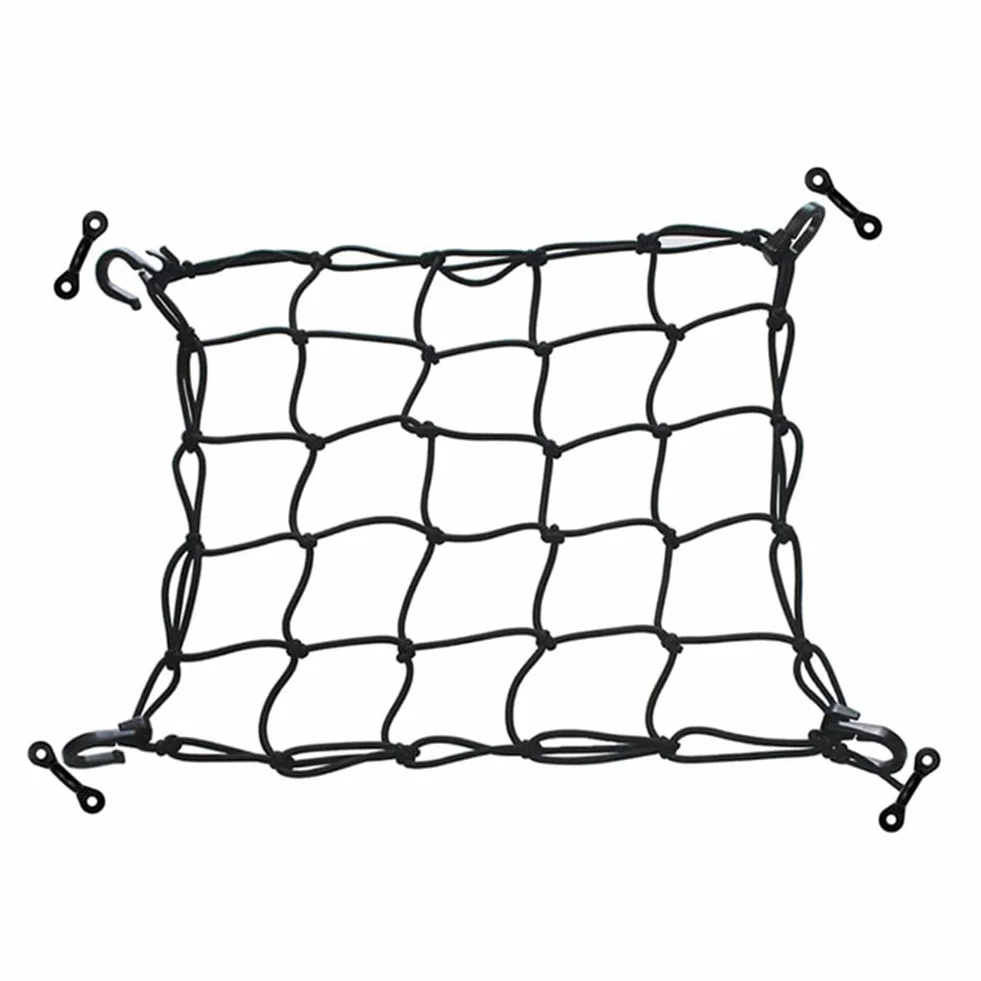 Deck Cargo Net avec Crochets Arrimage Kayak Accessoires Stockage Camion Lit Bateau de Pêche