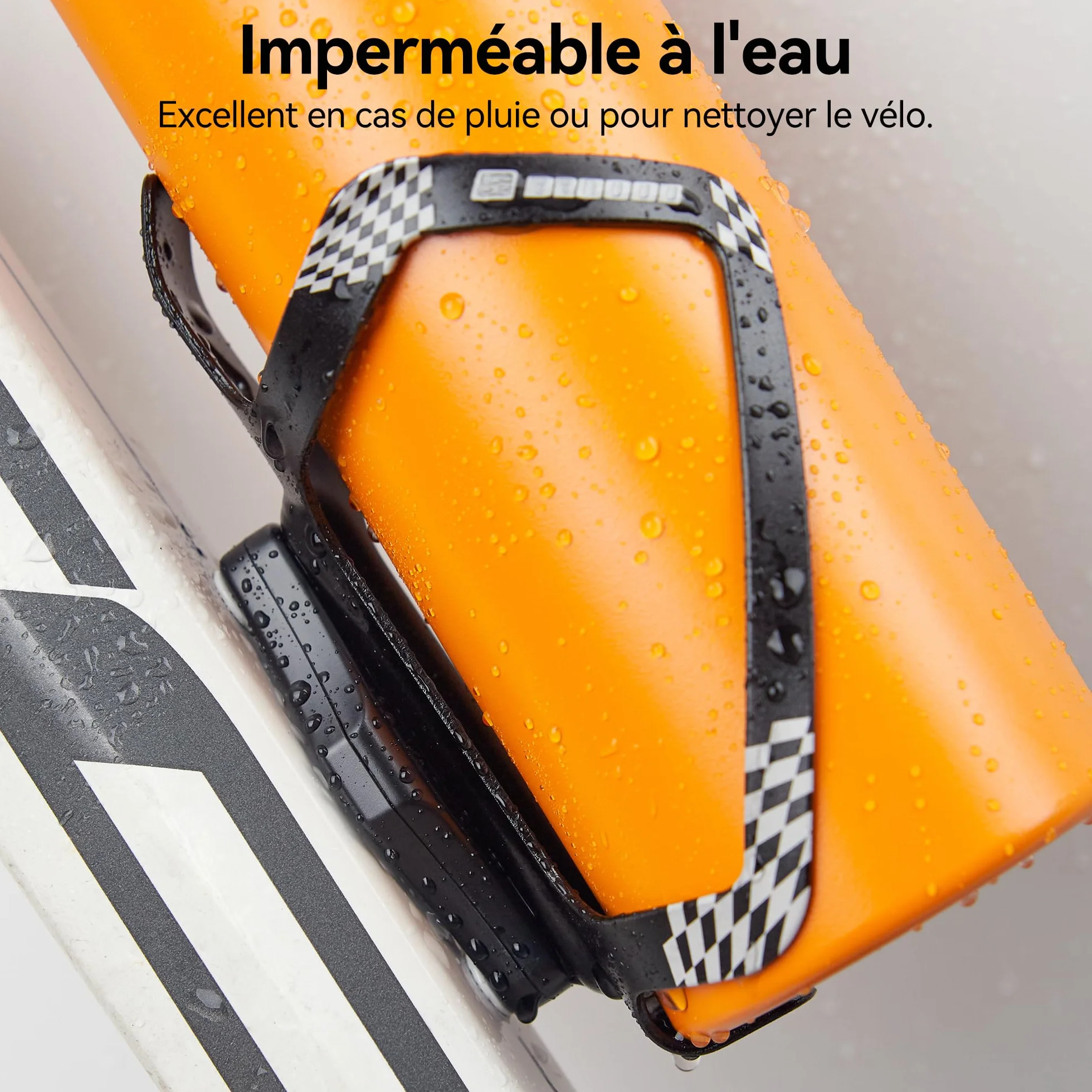 CITYWAY Support imperméable pour vélo AirTag, caché sous porte-bouteilles, antivol (noir)