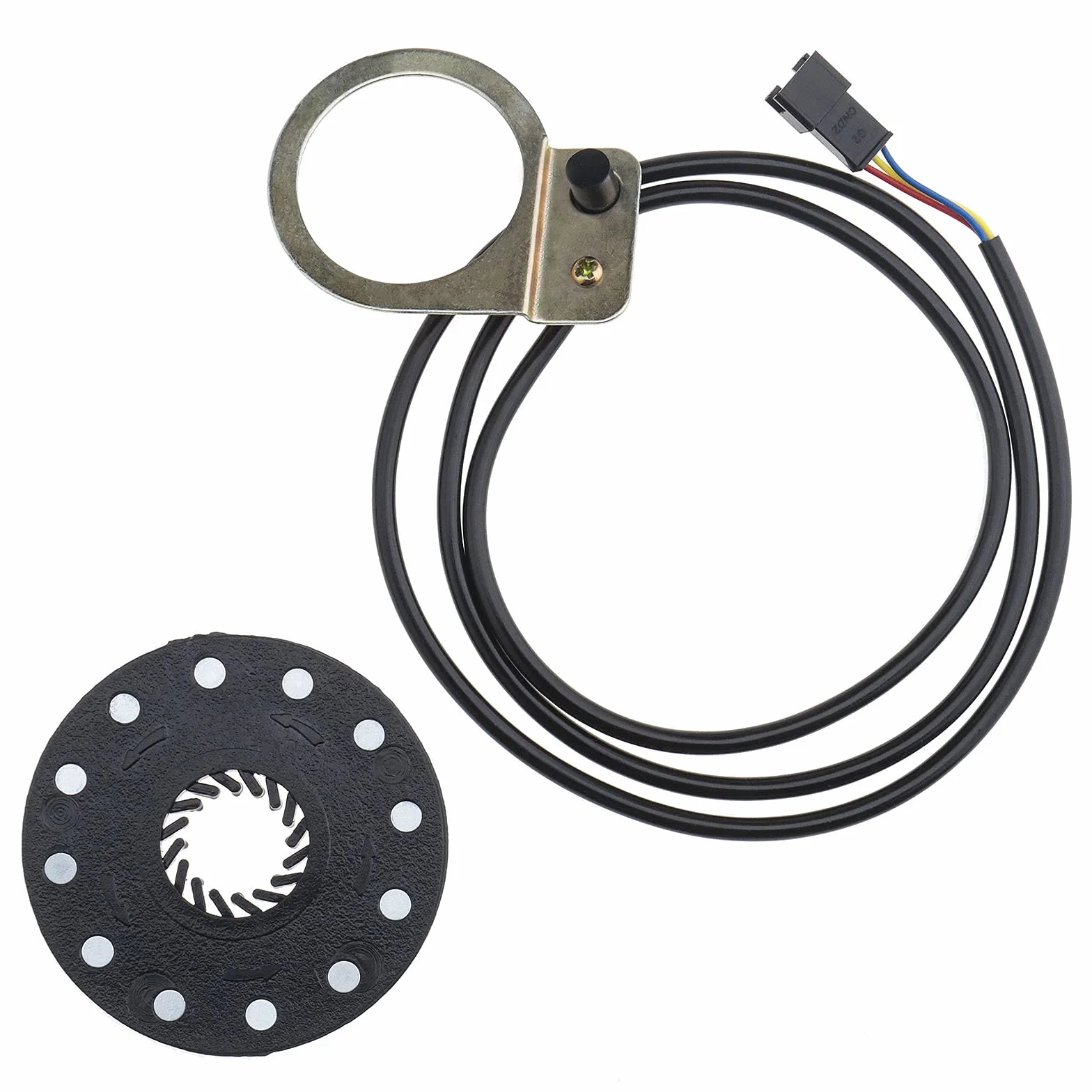 EMSea 12 Aimants Capteur de Vitesse avec Connecteur 3 Broches Mâle Câble 90cm pour Vélo Électrique