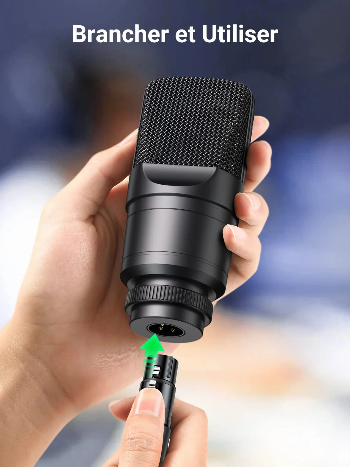 UGREEN Câble XLR Mâle vers Femelle 2M pour Microphone Table de Mixage Enceinte