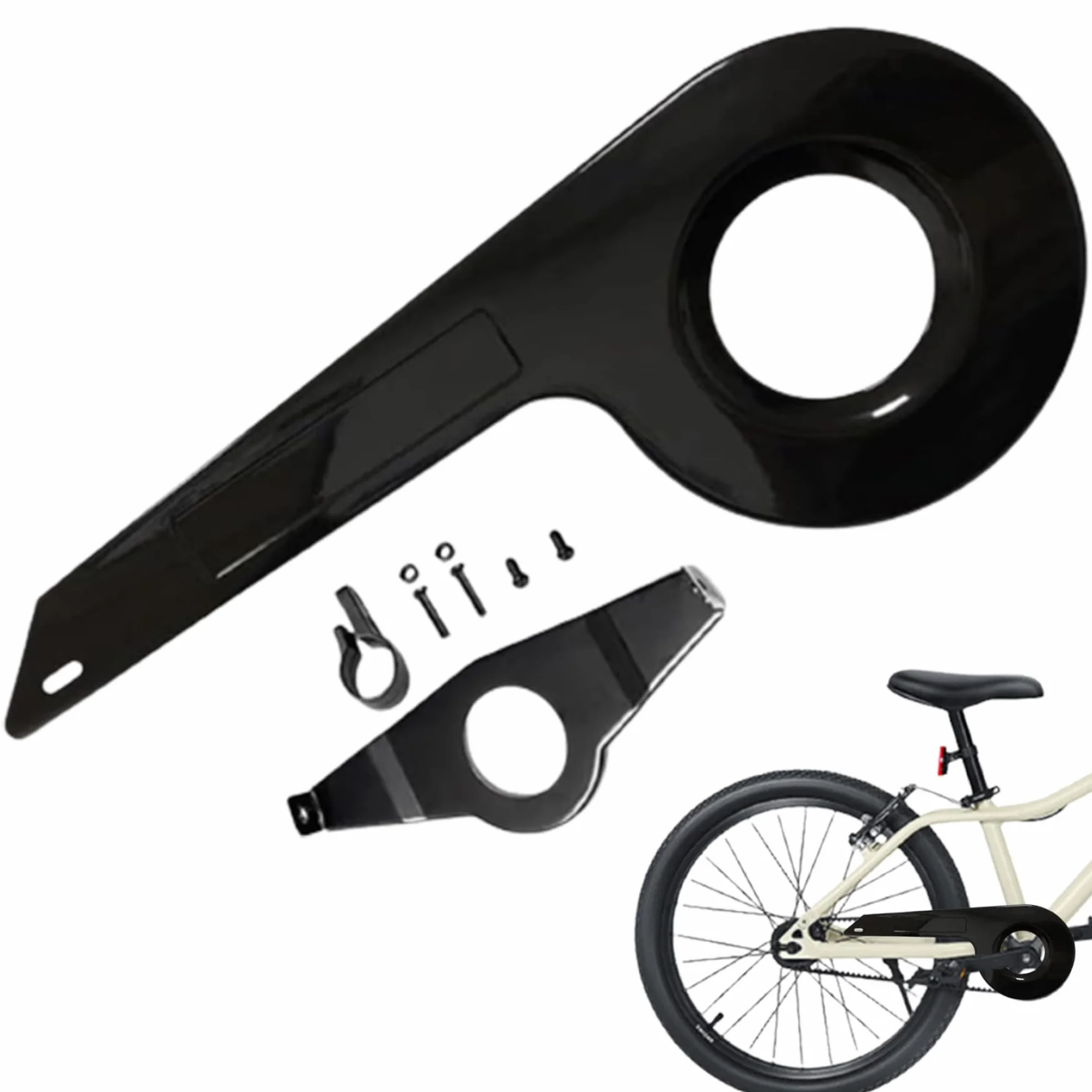 Garde-chaîne de vélo universel 32-36 dents, housse robuste accessoires noirs