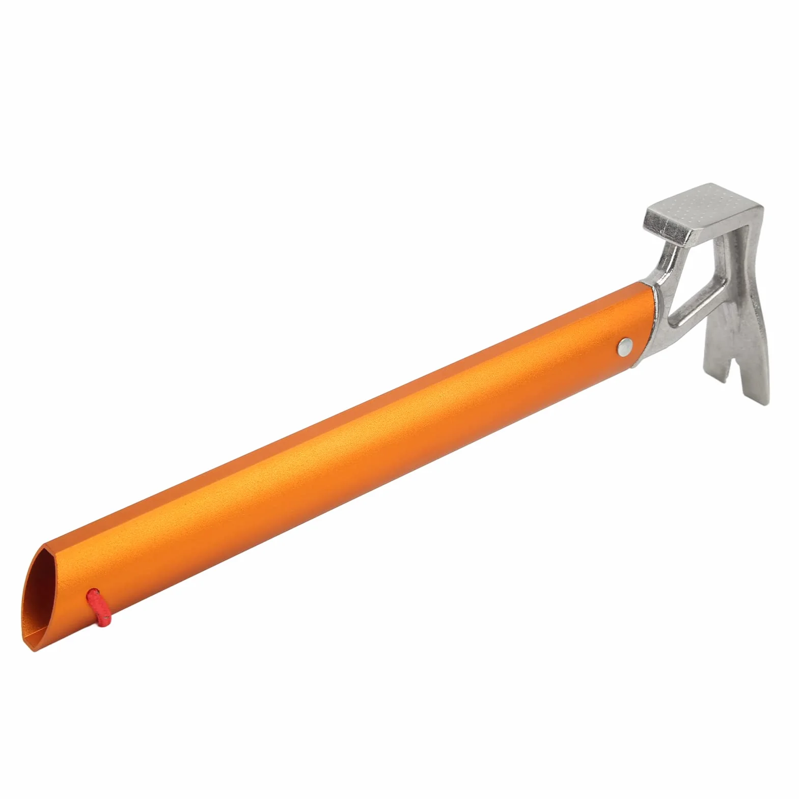 Marteau à piquets pour Tente de Camping en Plein air Multifonctionnel, poignée en Alliage d’Aluminium, tête en Acier Carbone, extracteur de piquets Orange