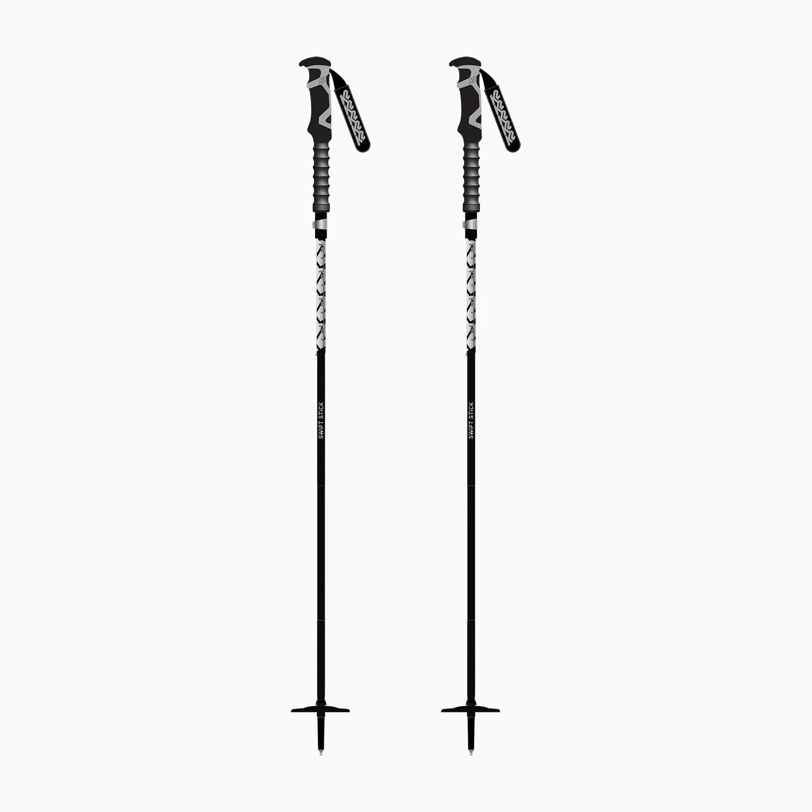 K2 Skis Swift Stick, bâton de Ski Unisexe - Adulte, Black, 105-135 cm - 10G3034.1.1.105-135